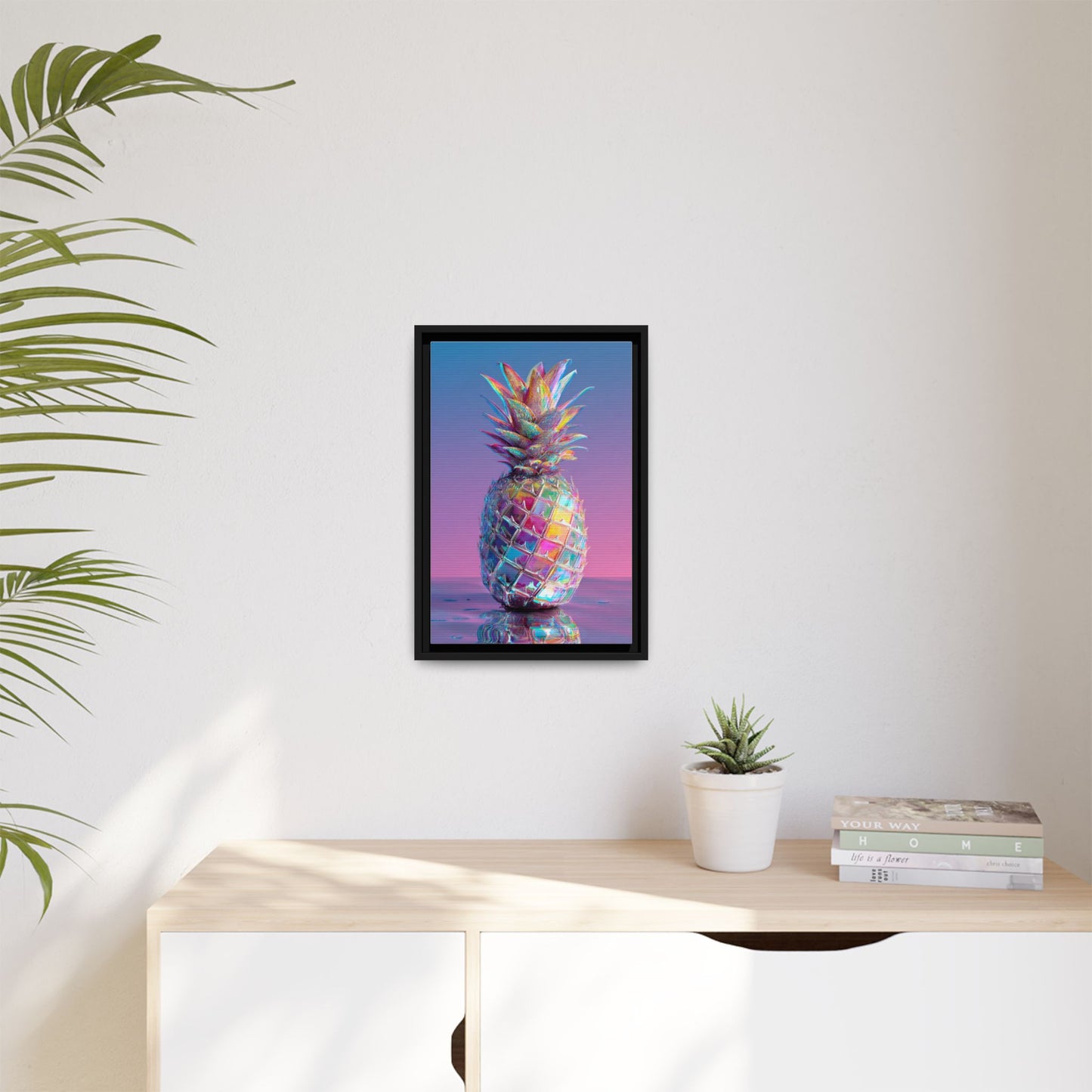 Colorful Pineapple Canvas Art | Abstract Tropical Design