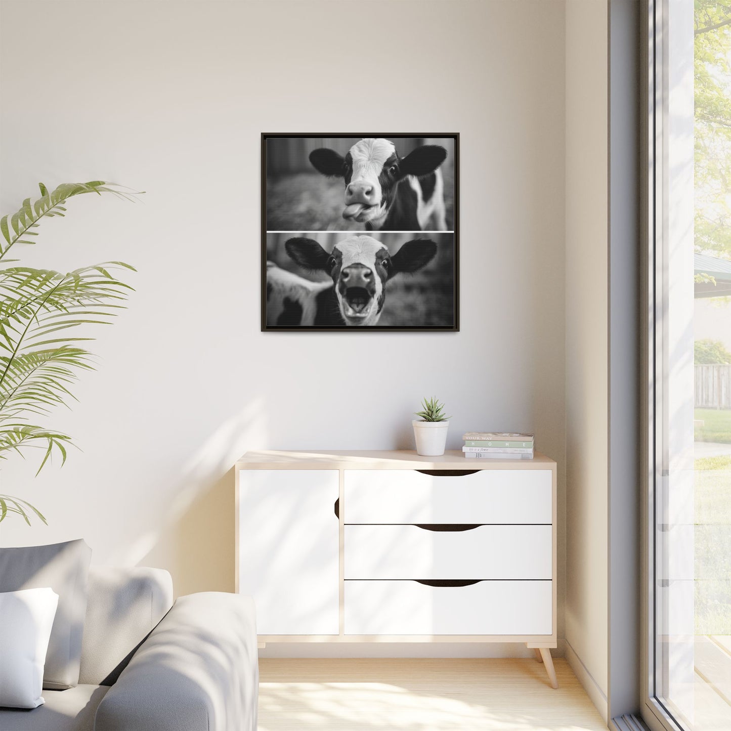 Whimsical Cow Photography | Black and White Animal Art