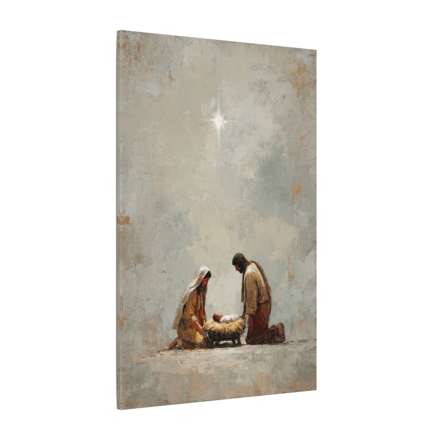 Nativity Scene Art Print - Warm Family Vibes