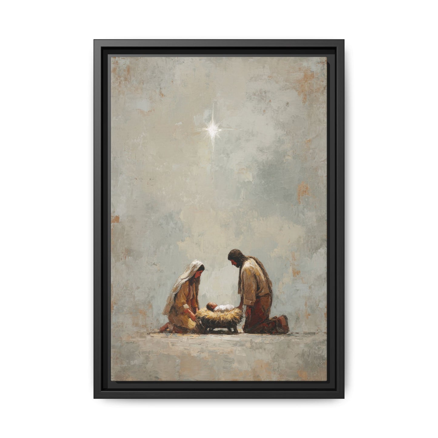 Nativity Scene Art Print - Warm Family Vibes