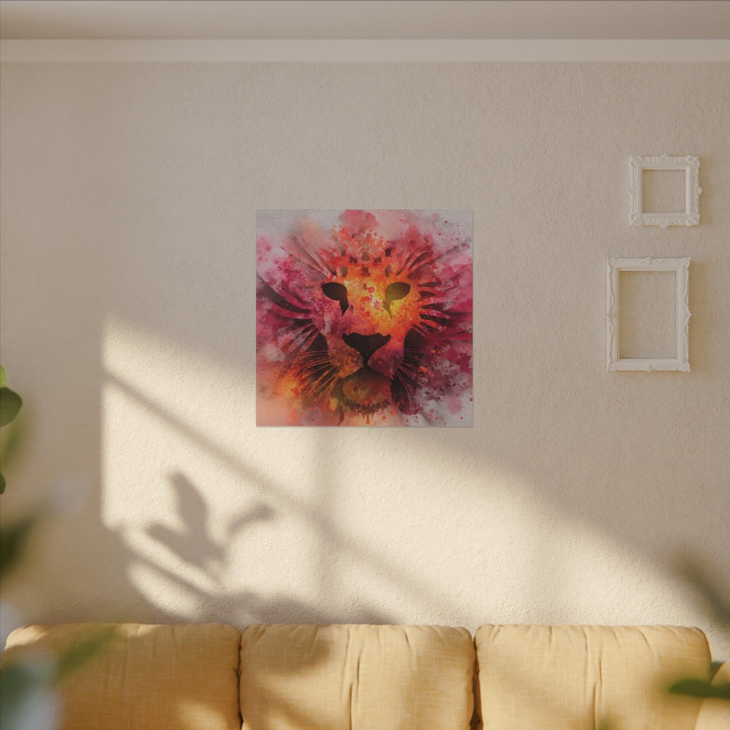 Vibrant Lion Watercolor Artwork | Animal Portrait