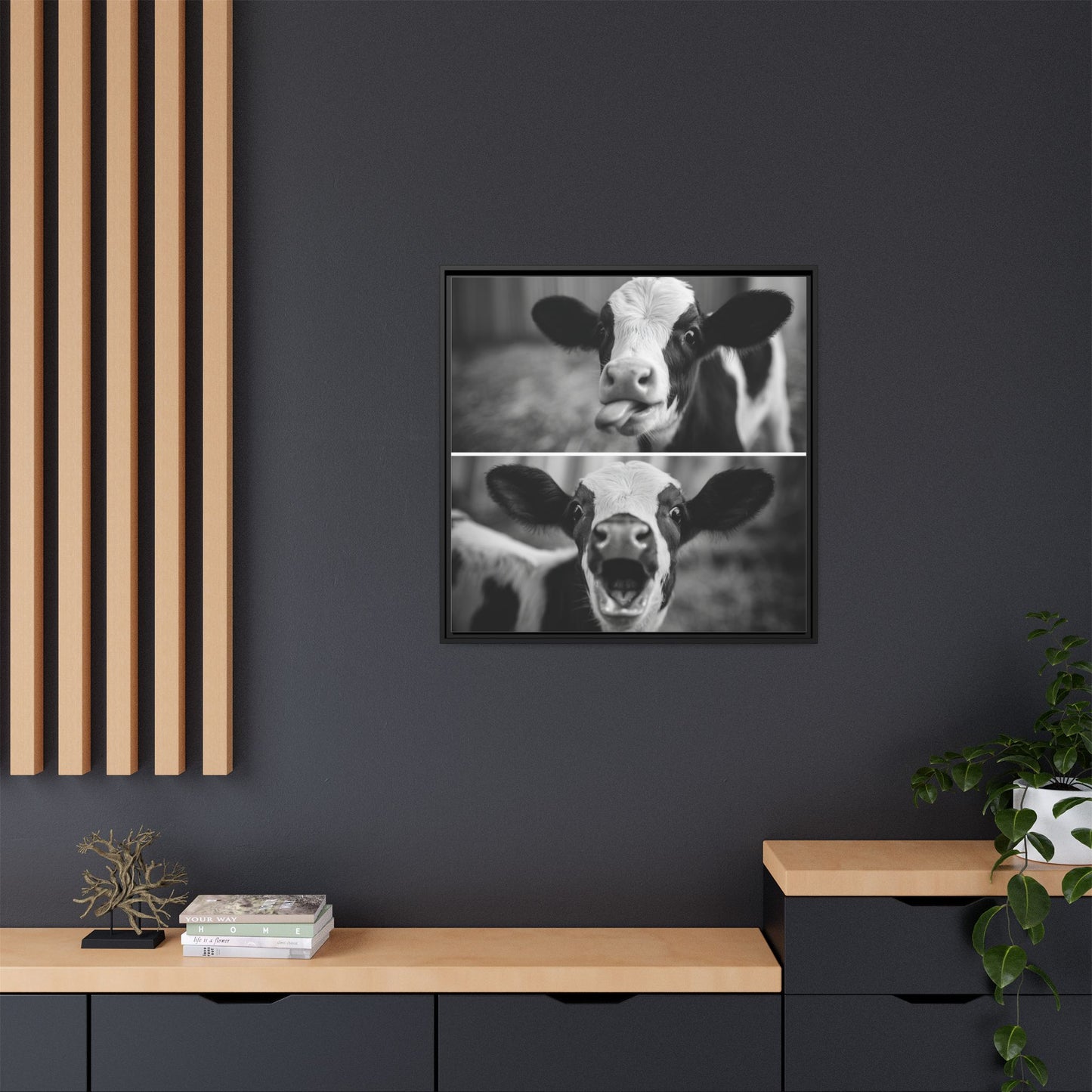 Whimsical Cow Photography | Black and White Animal Art