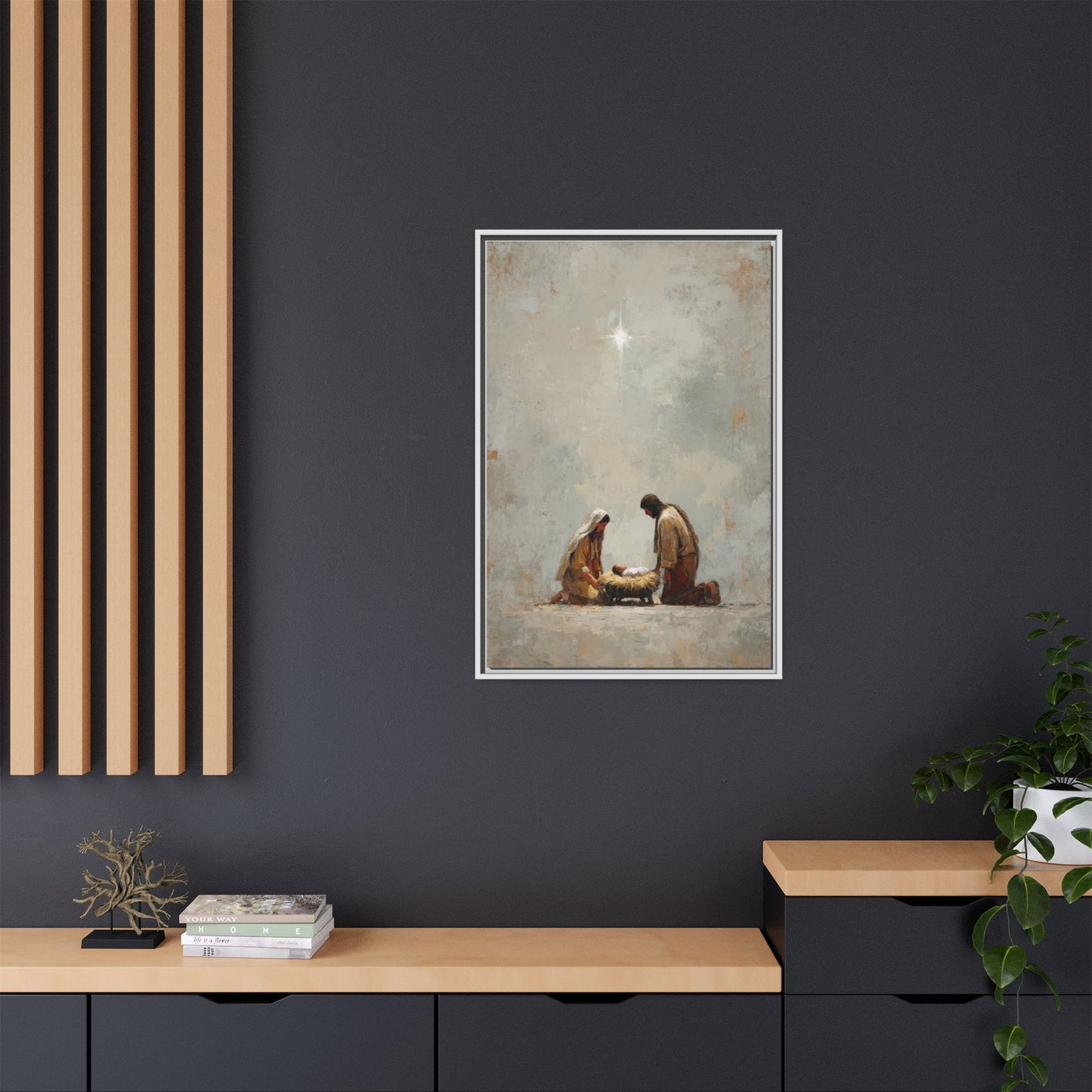 Nativity Scene Art Print - Warm Family Vibes