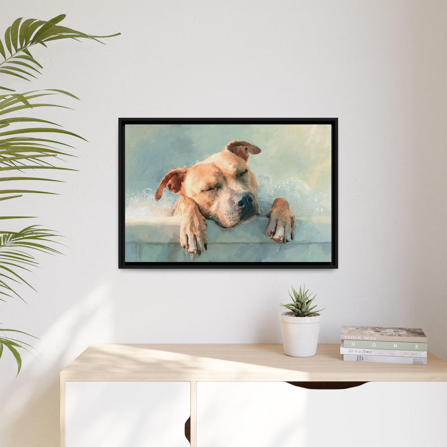 Cozy Dog Portrait | Serene Animal Artwork for Warm Spaces