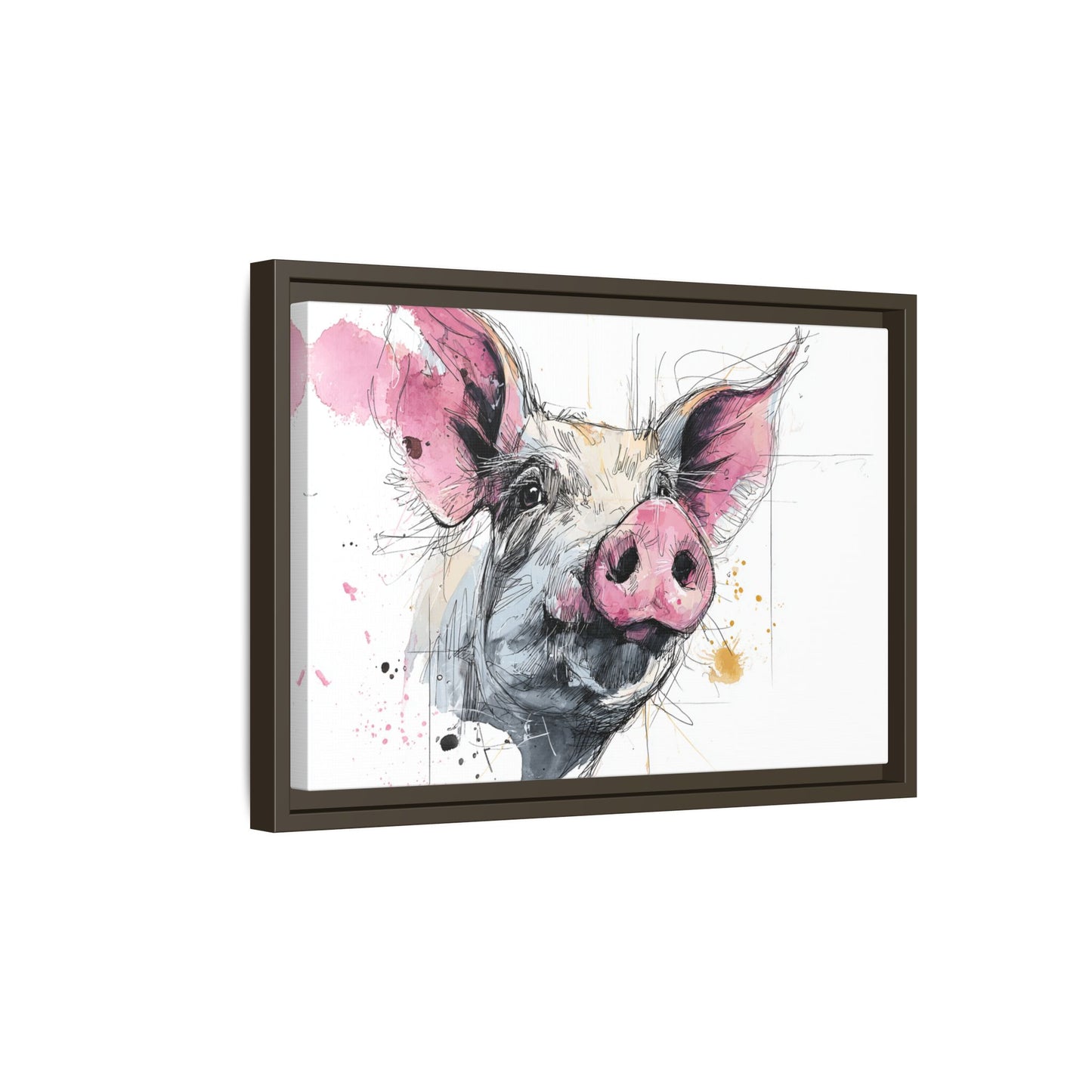 Whimsical Pig Art Print - Playful Farmhouse Decor