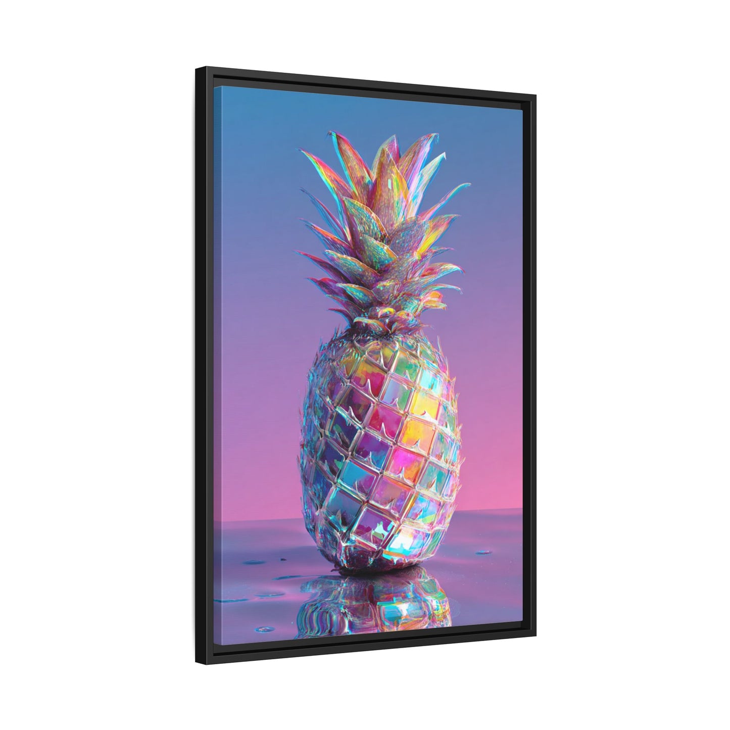 Colorful Pineapple Canvas Art | Abstract Tropical Design