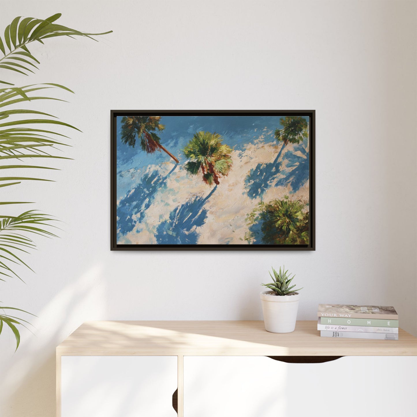 Tropical Palm Trees Artwork | Vibrant Coastal Landscape