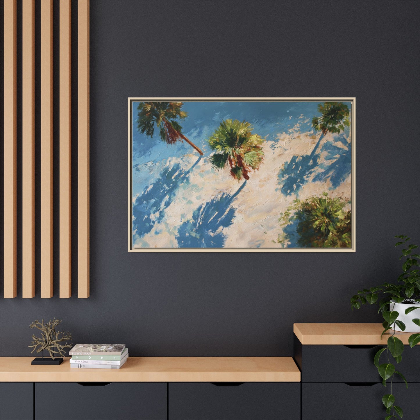 Tropical Palm Trees Artwork | Vibrant Coastal Landscape