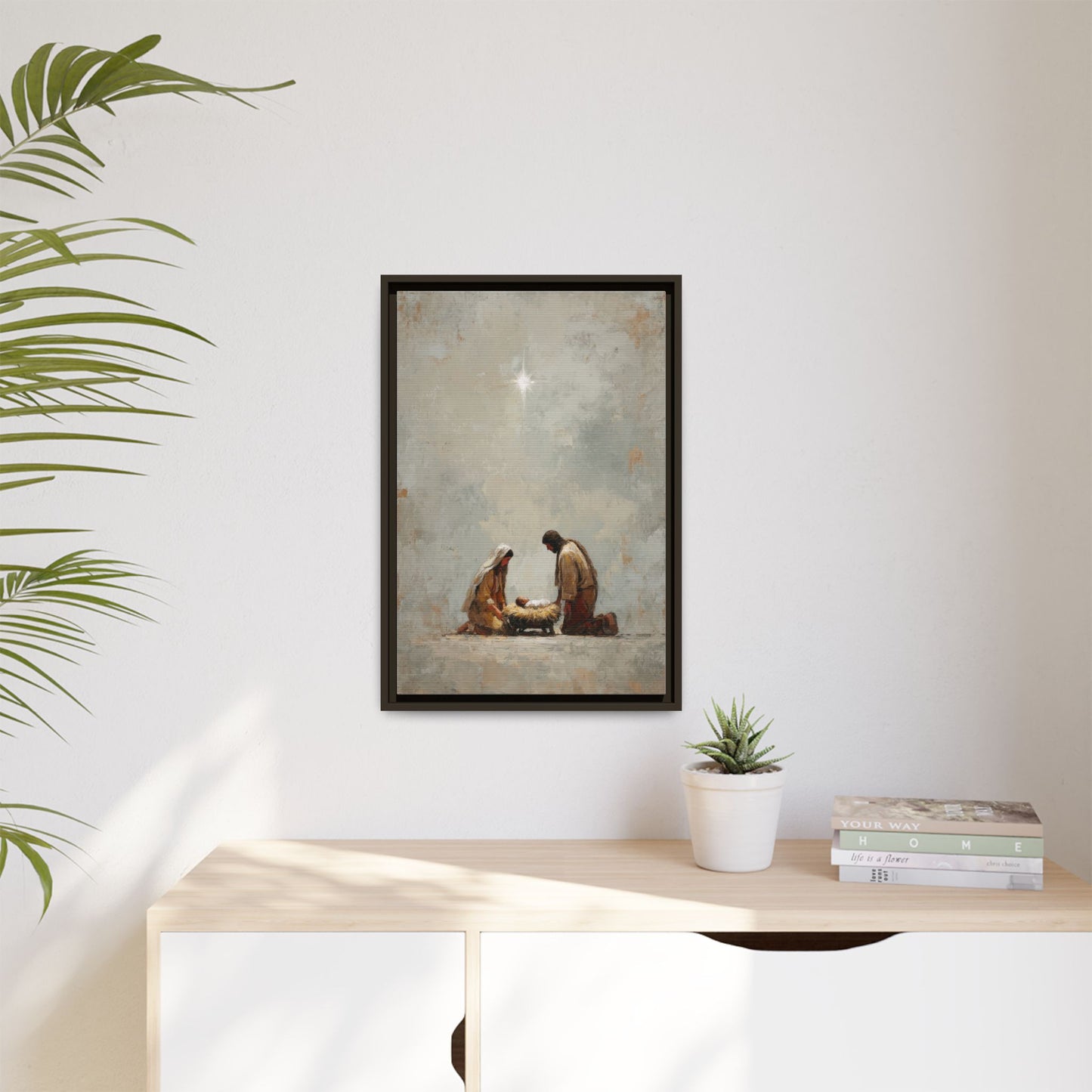 Nativity Scene Art Print - Warm Family Vibes