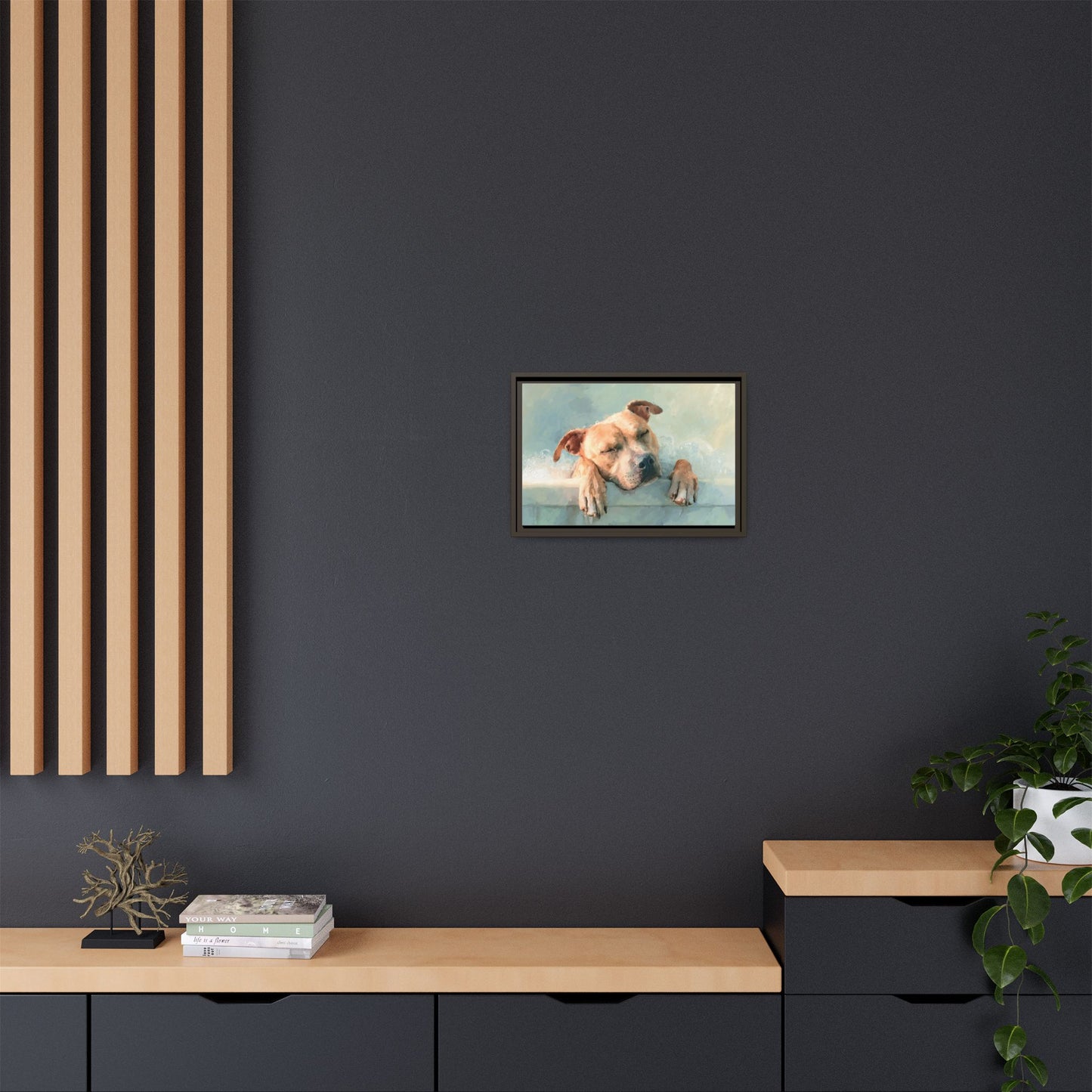 Cozy Dog Portrait | Serene Animal Artwork for Warm Spaces