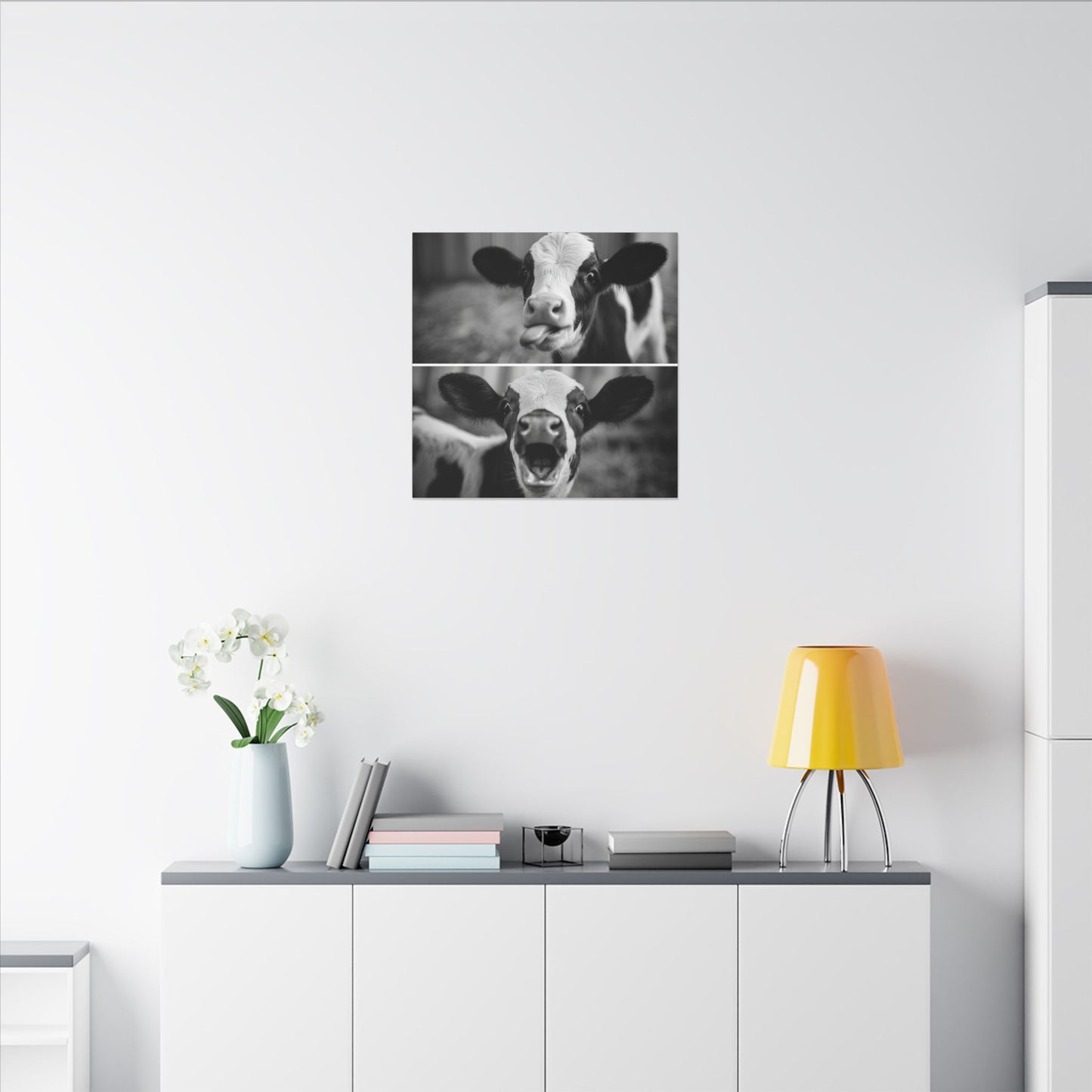 Whimsical Cow Photography | Black and White Animal Art
