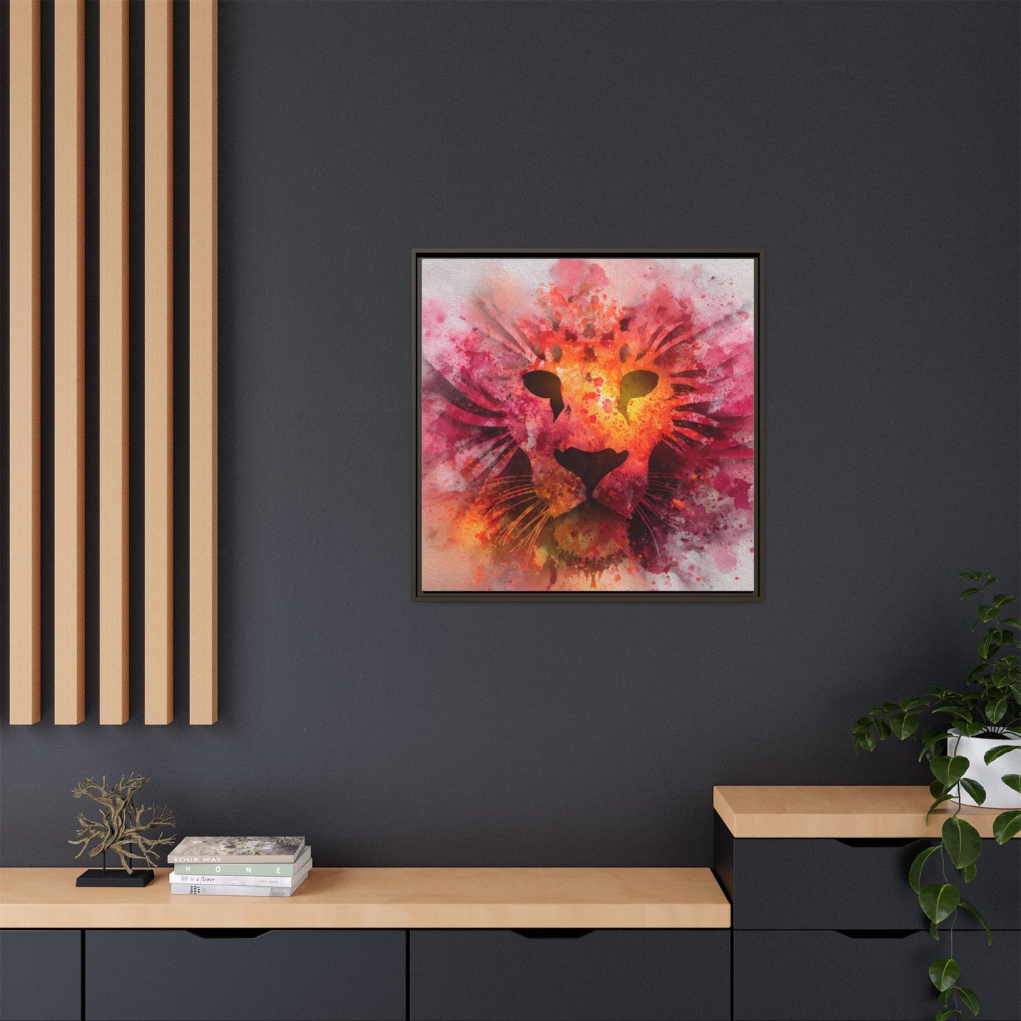 Vibrant Lion Watercolor Artwork | Animal Portrait