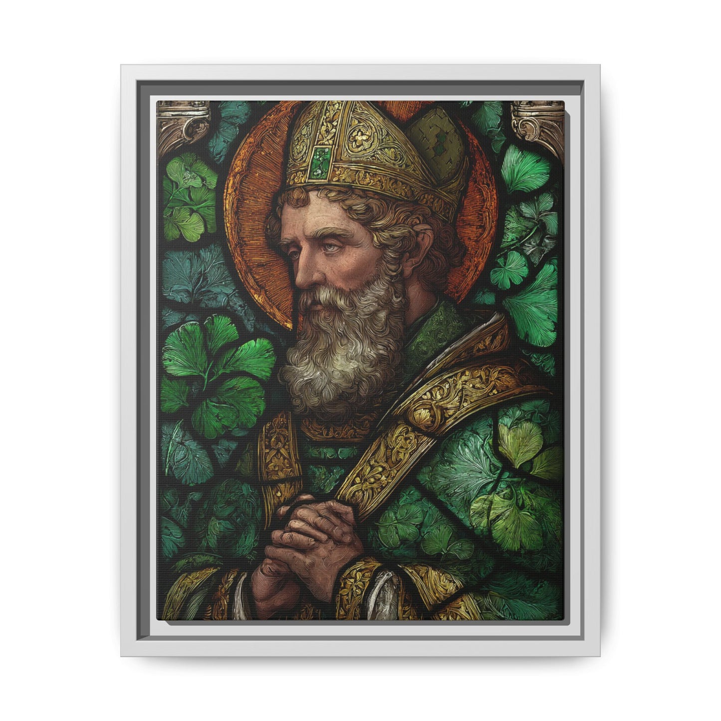 Saint Artwork | Irish Heritage Art | Traditional Green Tones