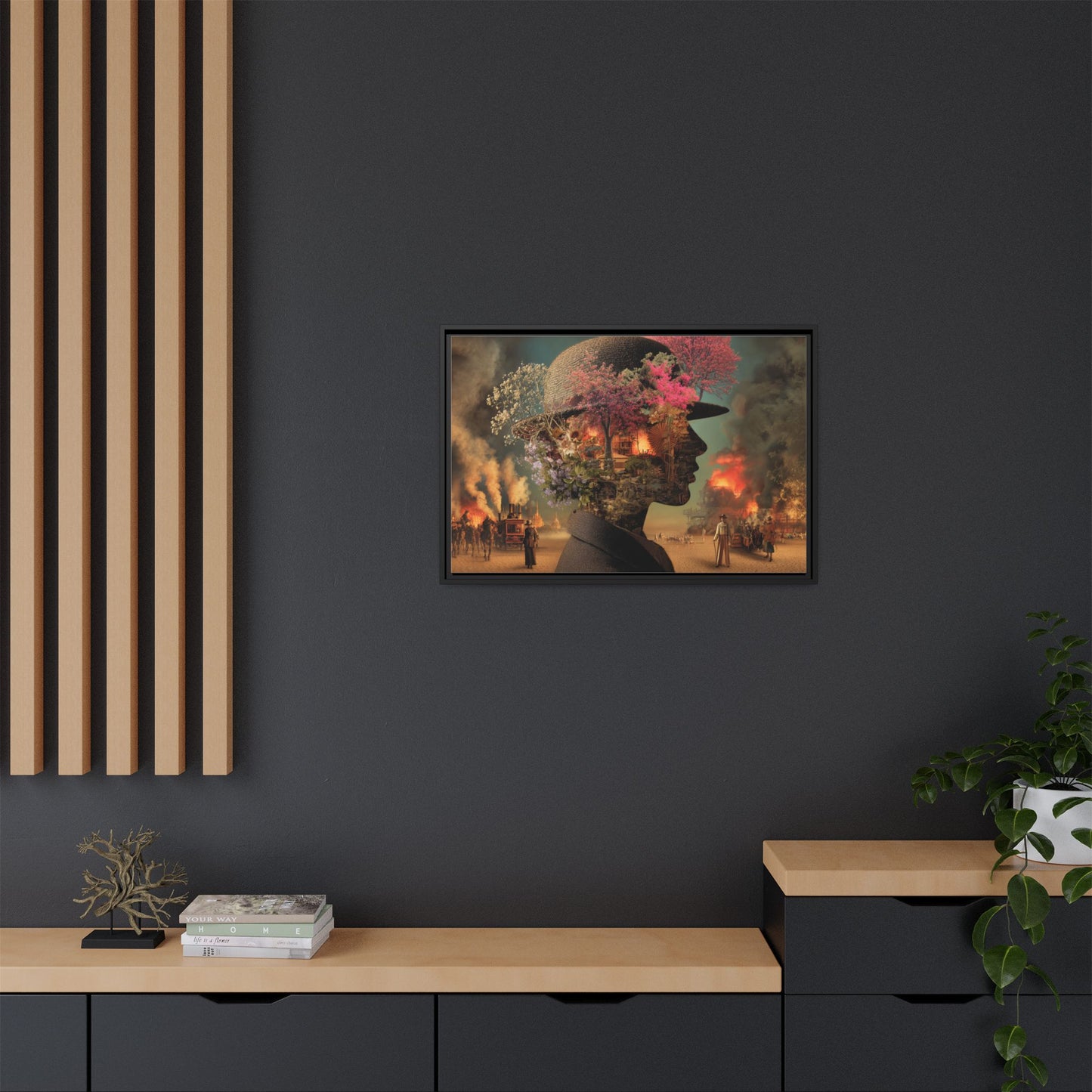Surreal Botanical Portrait Art | Unique Digital Illustration