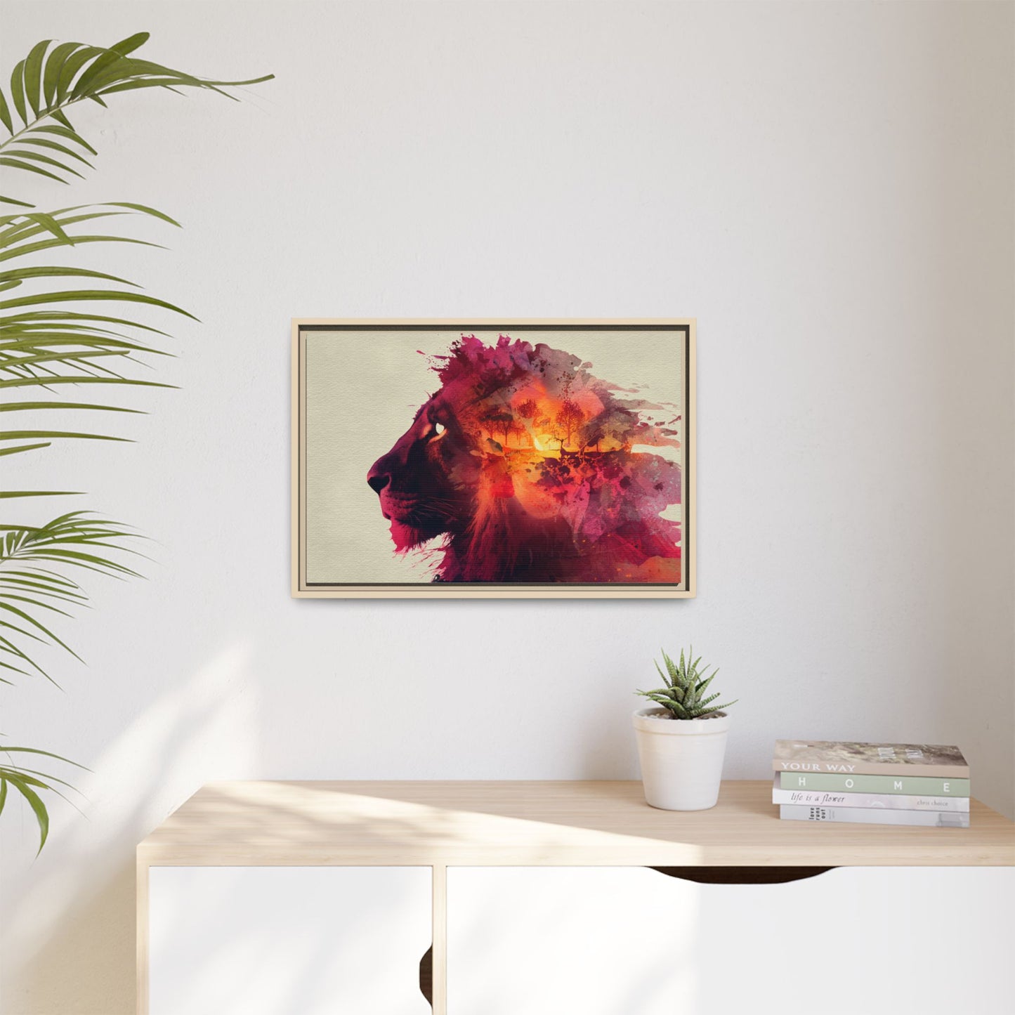 Majestic Lion Watercolor Art | Vibrant Animal Portrait