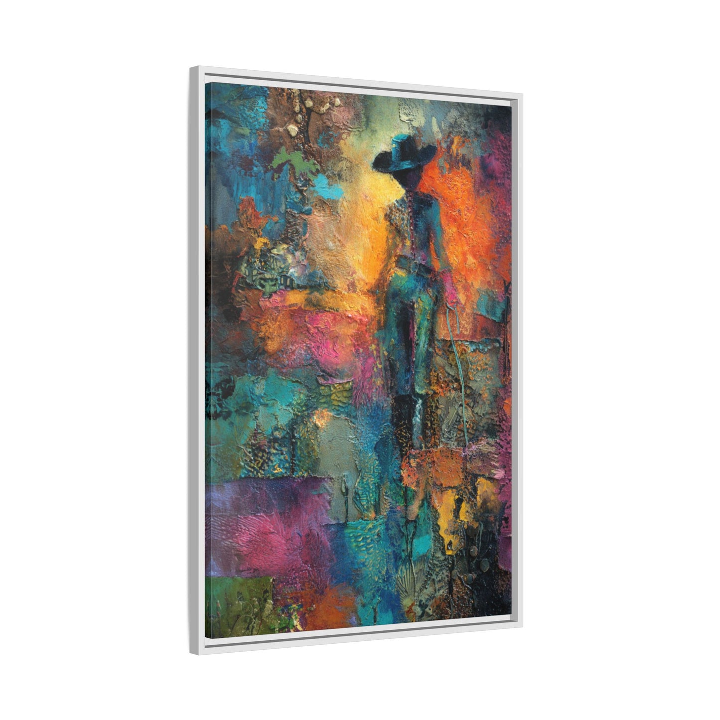 Abstract Cowgirl Art | Colorful Canvas Artwork