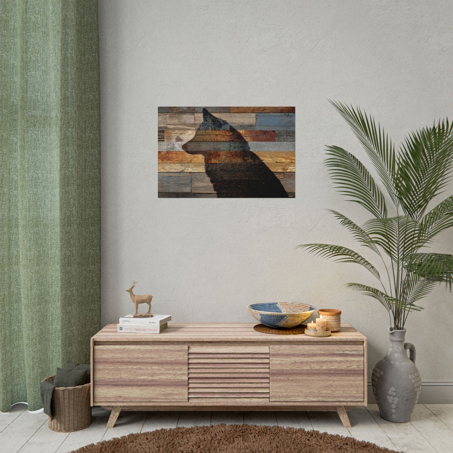 Rustic Wolf Silhouette Wall Art | Nature Inspired Decor