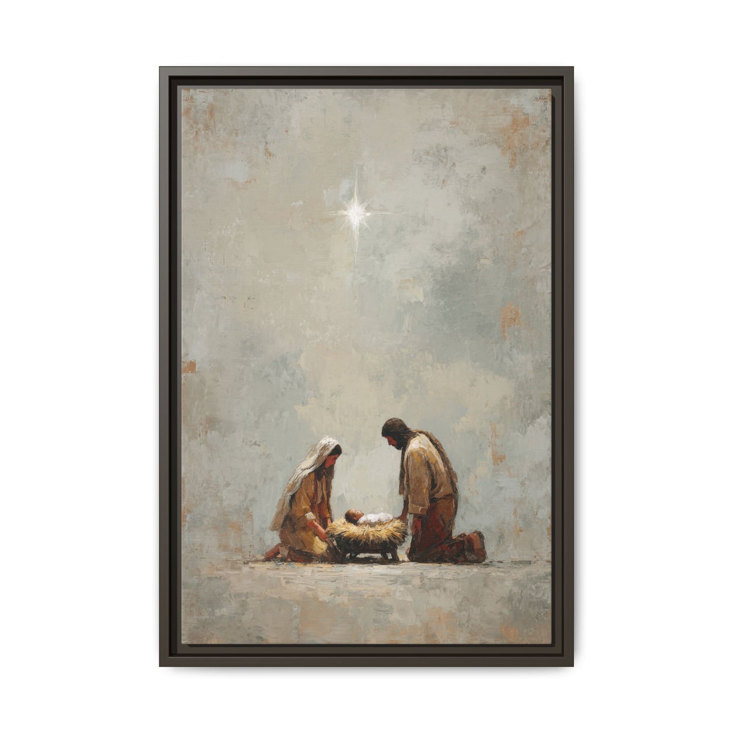 Nativity Scene Art Print - Warm Family Vibes