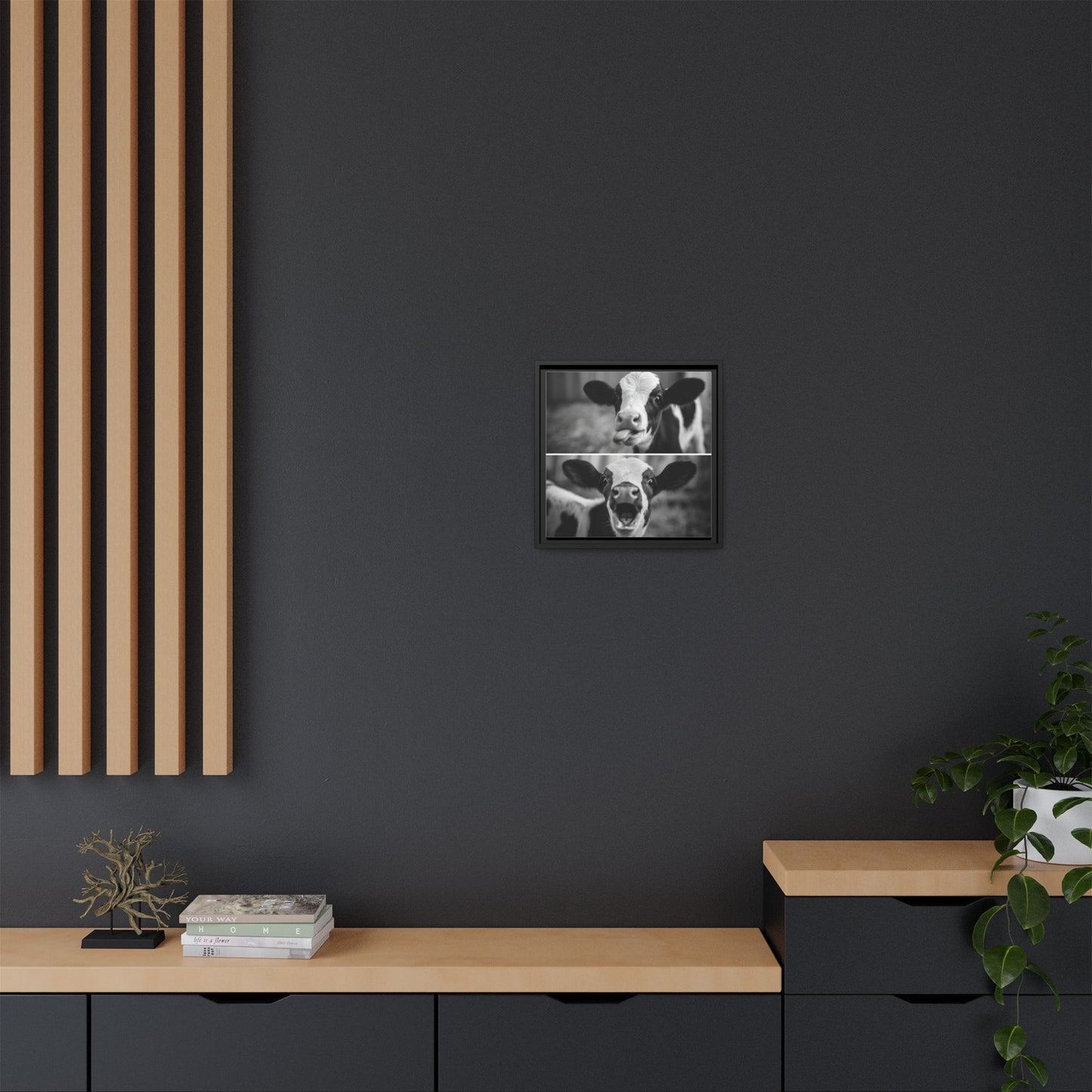 Whimsical Cow Photography | Black and White Animal Art