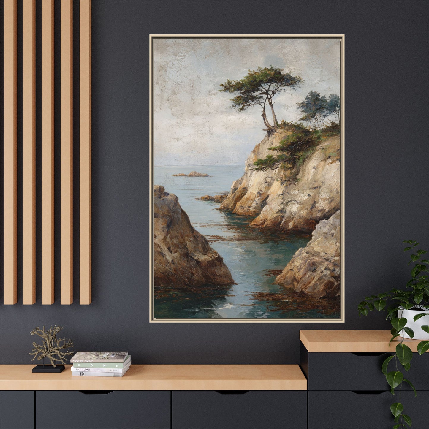 Tranquil Coastal Landscape Art - Soothing Wall Decor