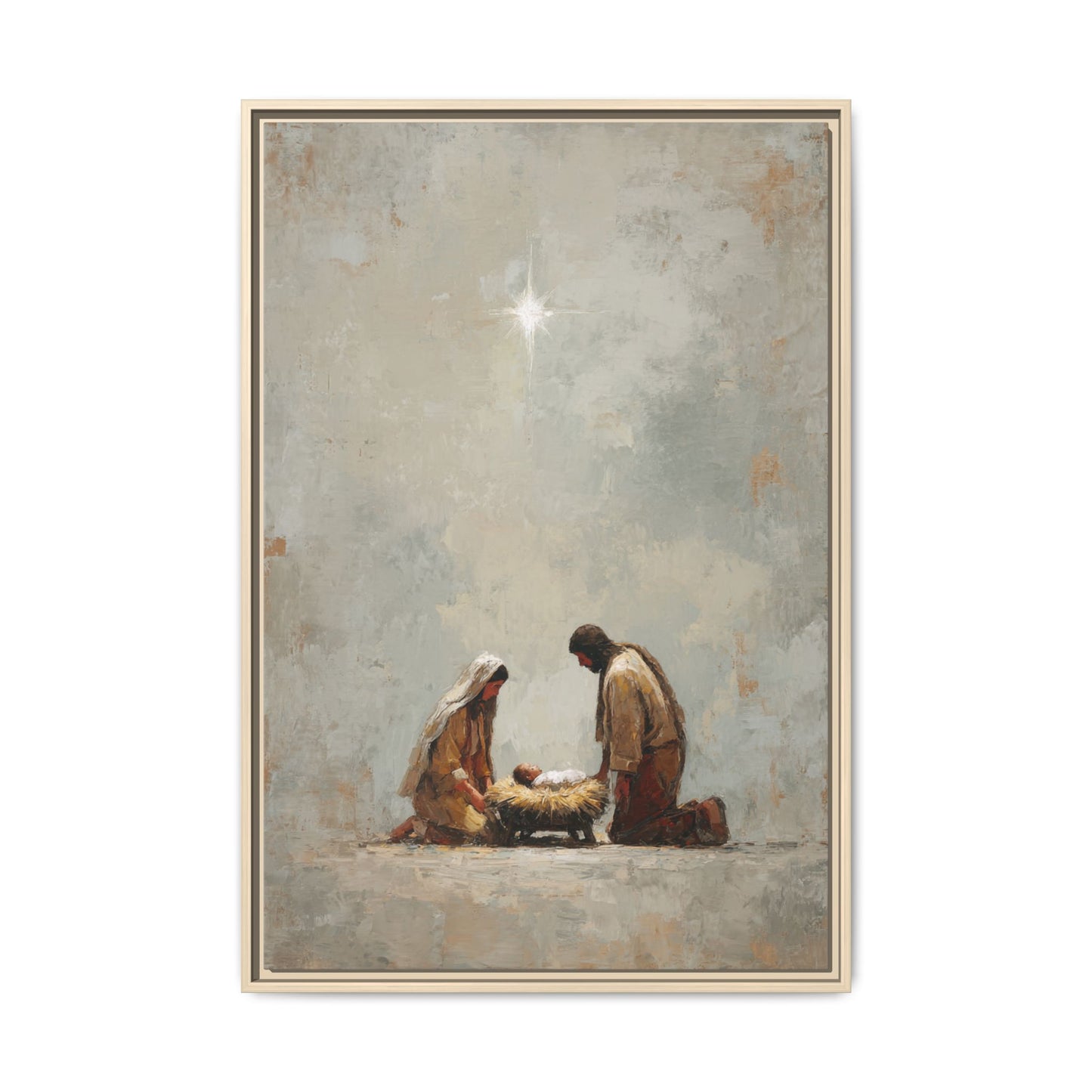 Nativity Scene Art Print - Warm Family Vibes