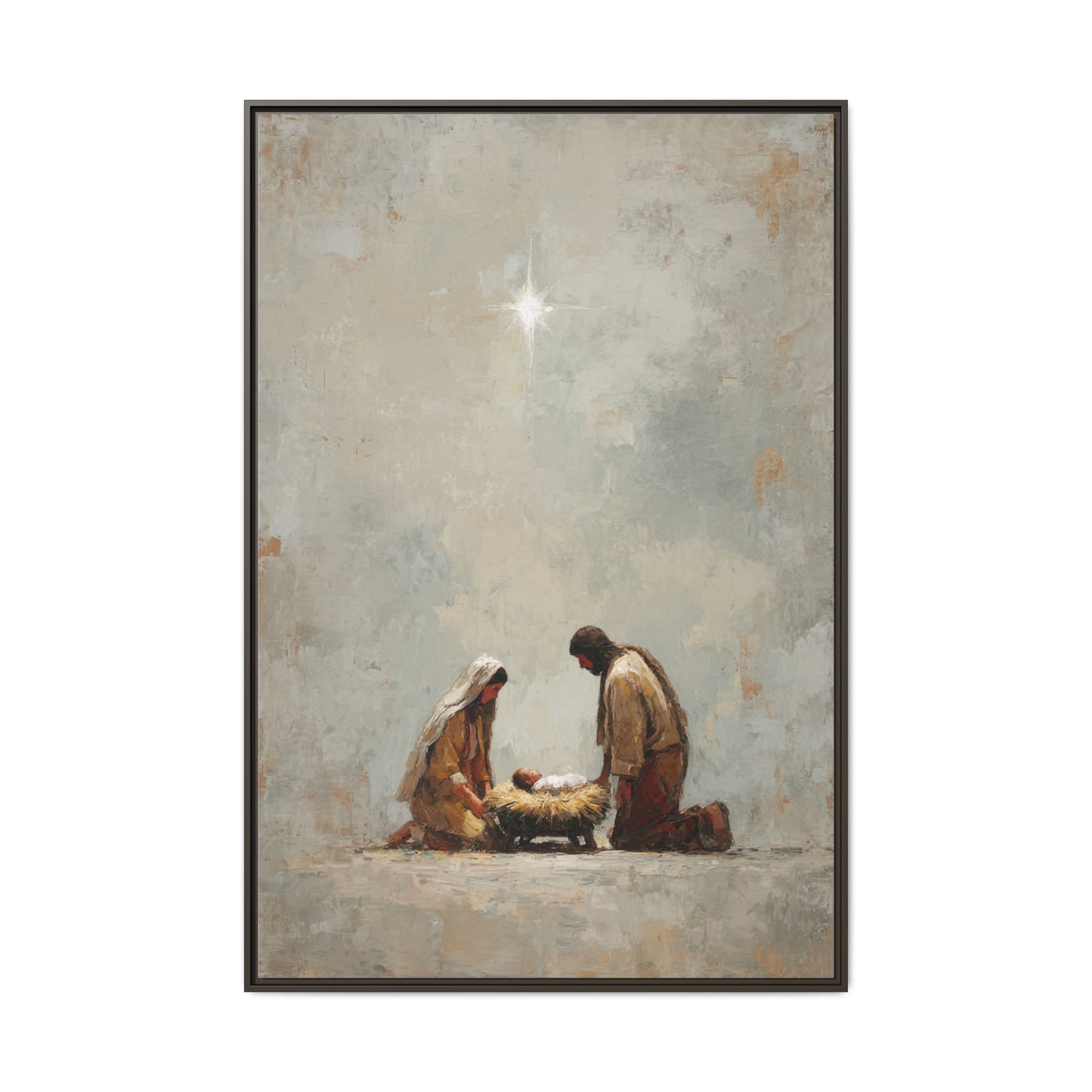 Nativity Scene Art Print - Warm Family Vibes