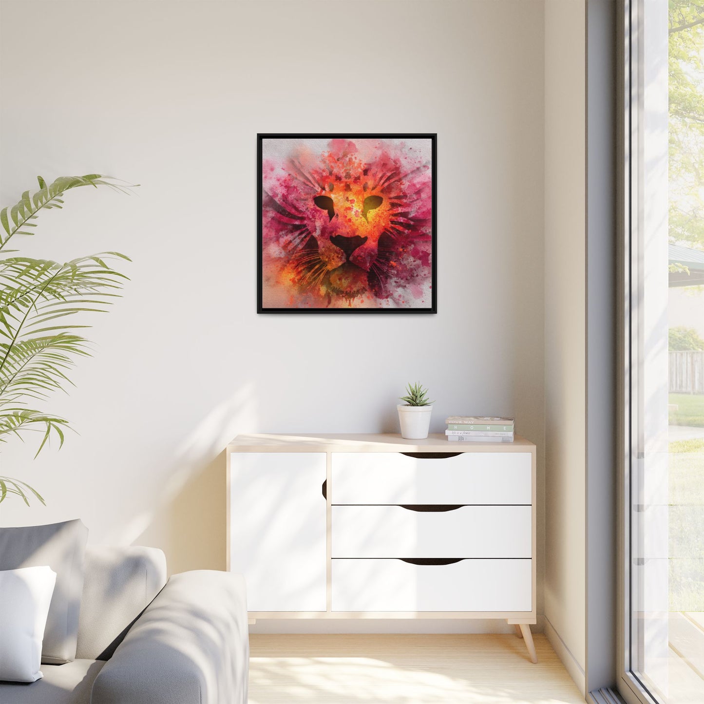 Vibrant Lion Watercolor Artwork | Animal Portrait