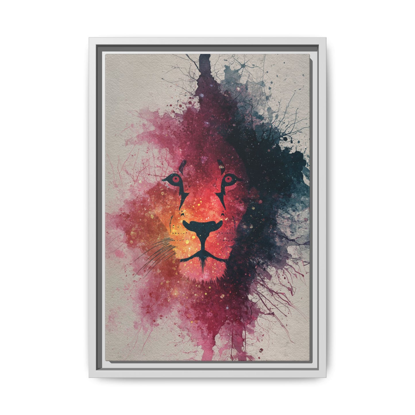 Majestic Lion Watercolor Art | Vibrant Animal Portrait