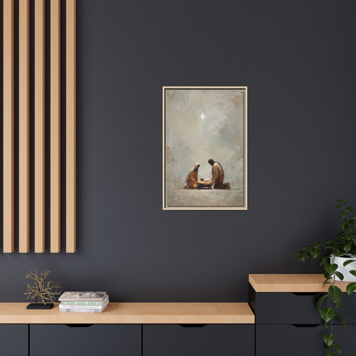 Nativity Scene Art Print - Warm Family Vibes