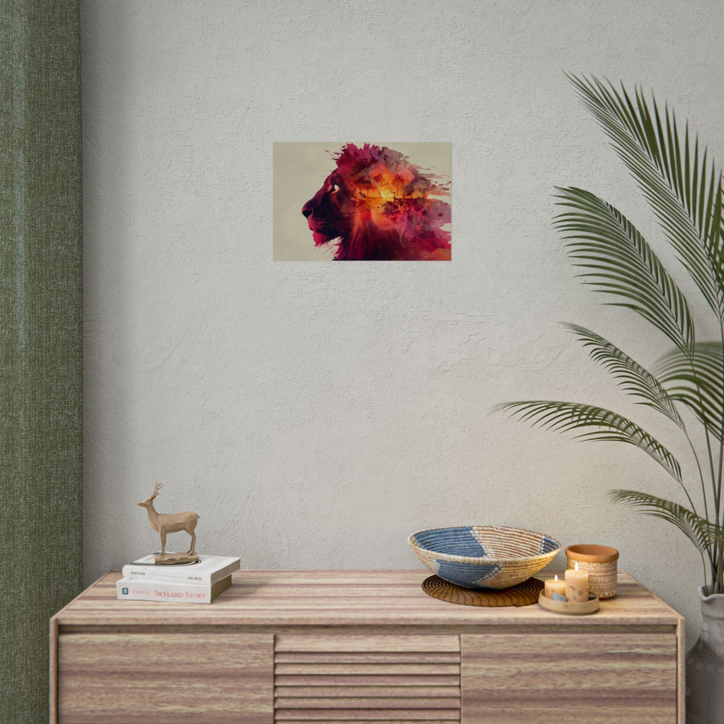 Majestic Lion Watercolor Art | Vibrant Animal Portrait
