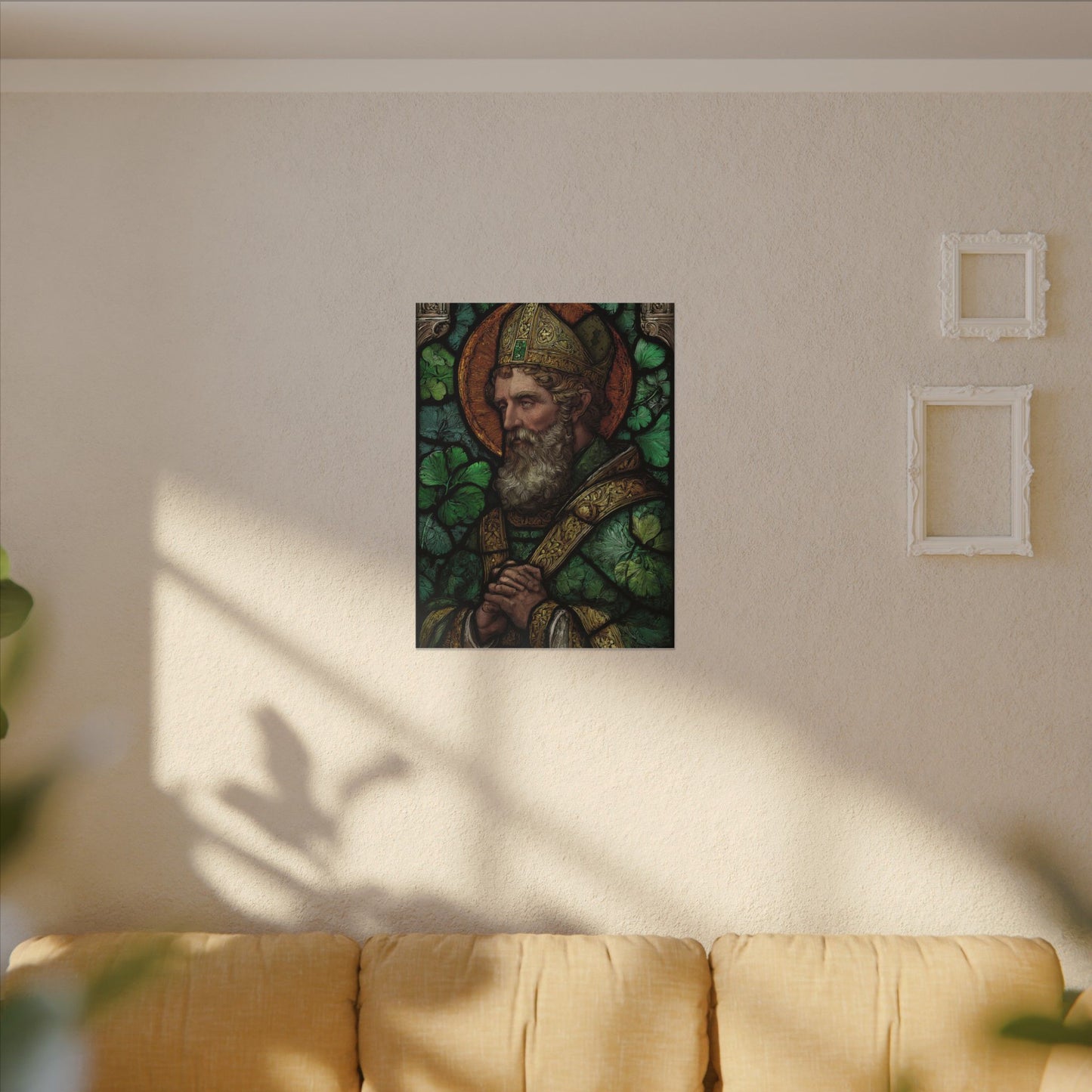 Saint Artwork | Irish Heritage Art | Traditional Green Tones