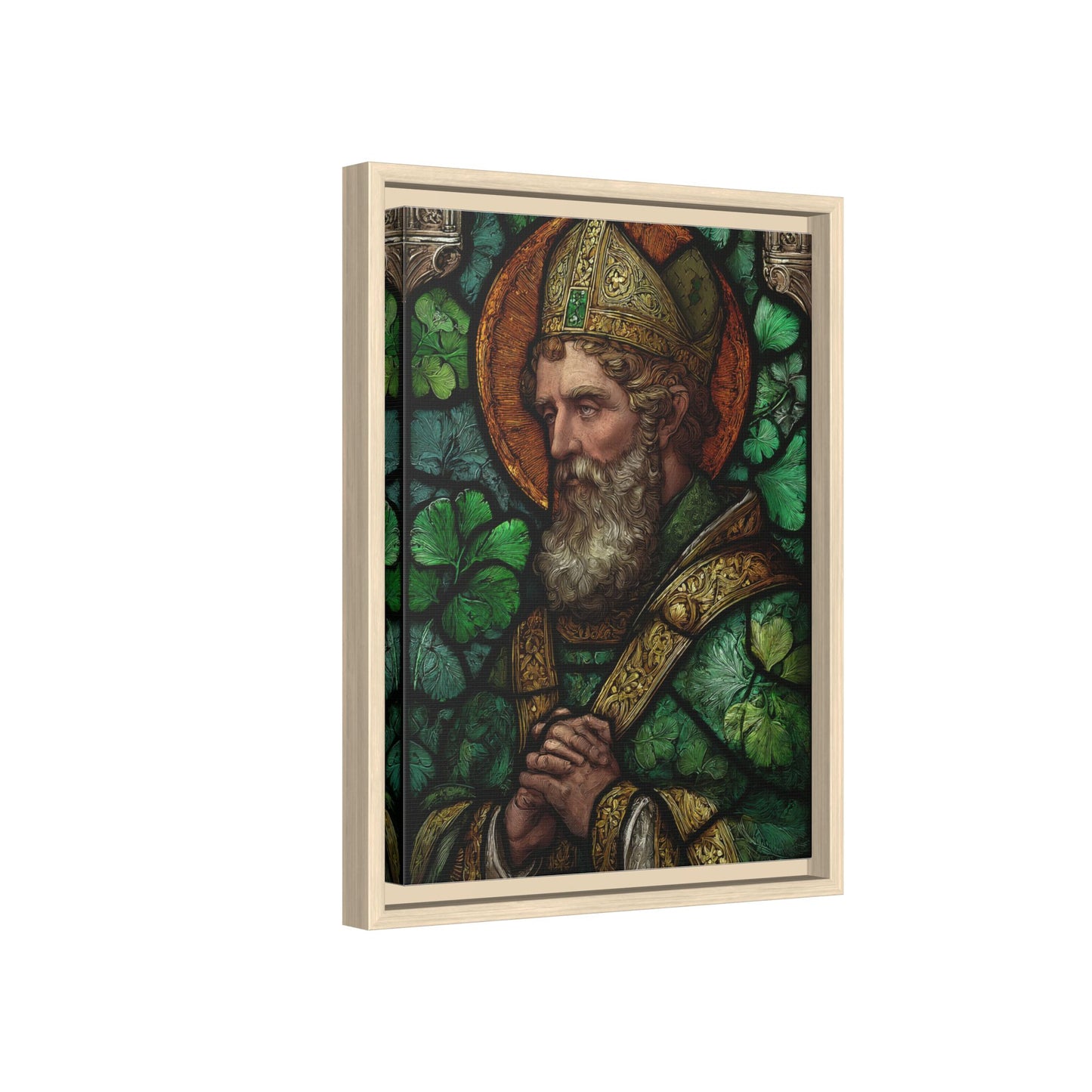 Saint Artwork | Irish Heritage Art | Traditional Green Tones