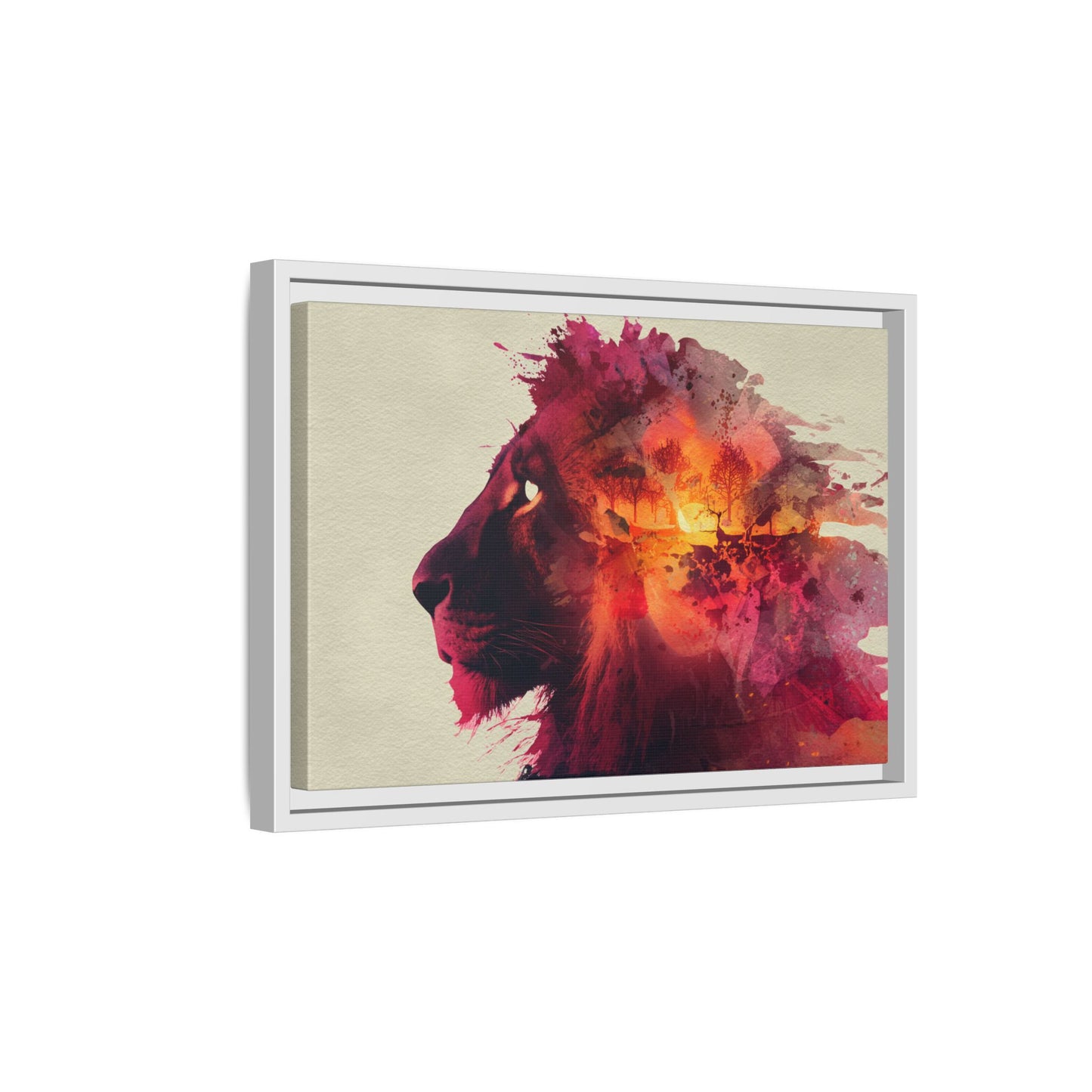 Majestic Lion Watercolor Art | Vibrant Animal Portrait