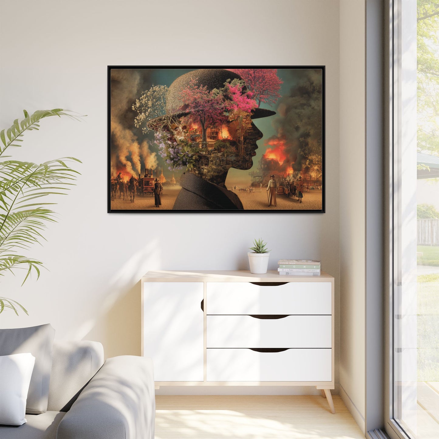 Surreal Botanical Portrait Art | Unique Digital Illustration