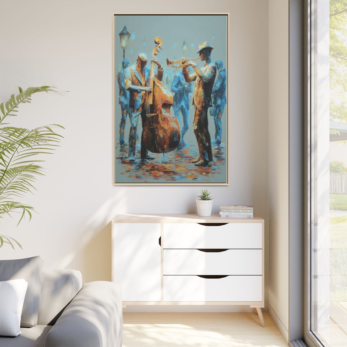 Colorful Jazz Musicians Art for Music Enthusiasts