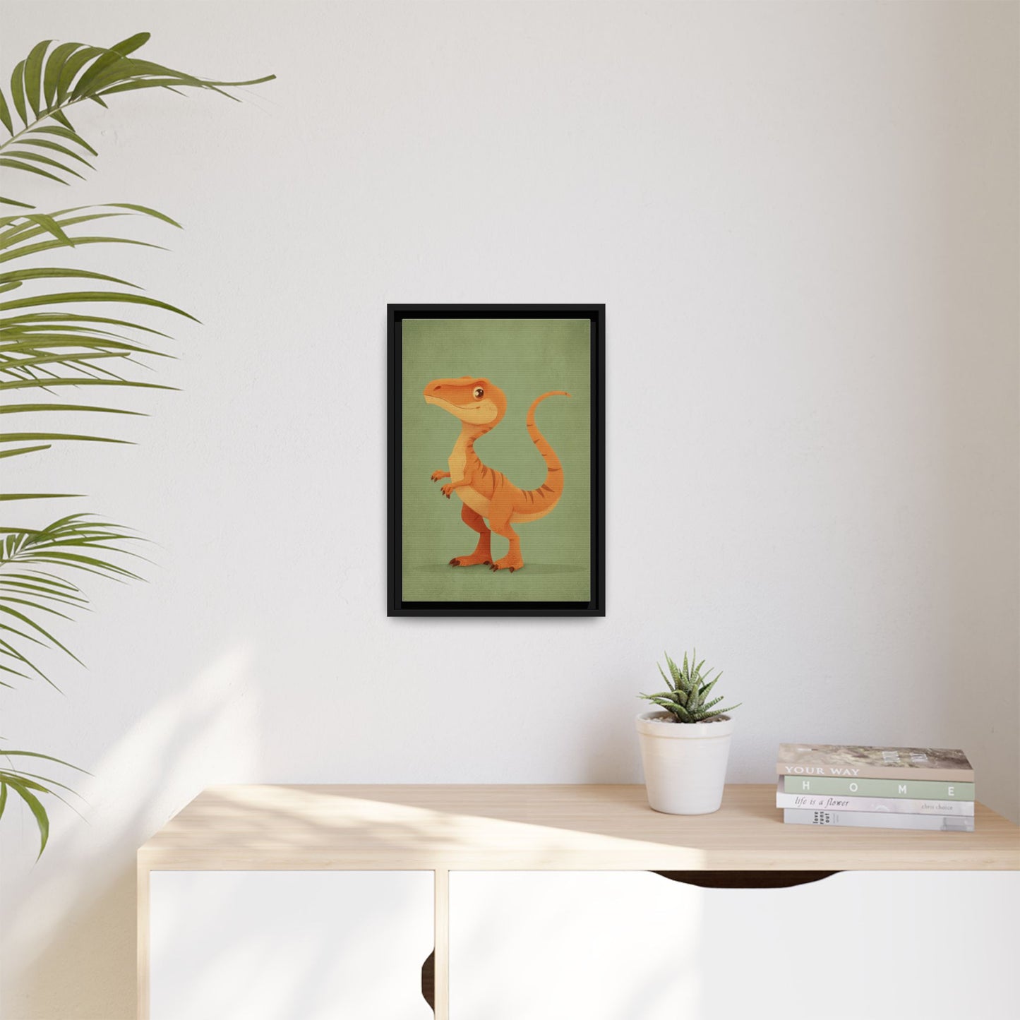 Whimsical Dinosaur Illustration Art for Kids' Rooms