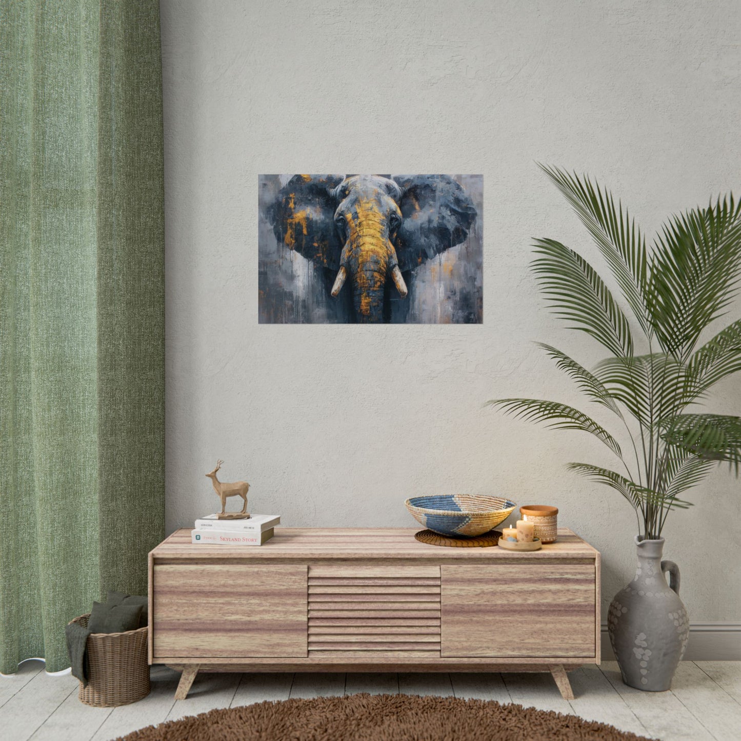Majestic Elephant Wall Art - Abstract Animal Decor