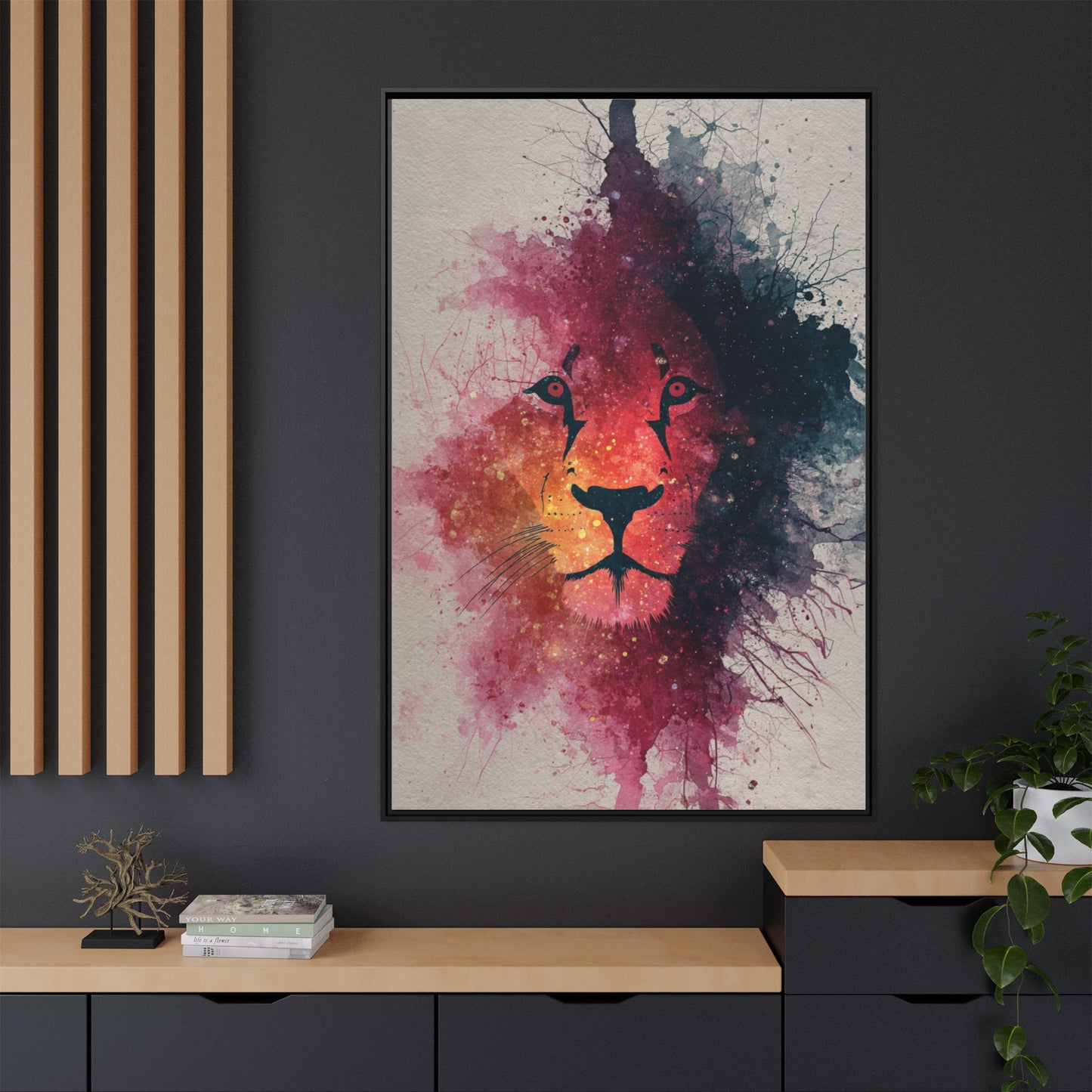 Majestic Lion Watercolor Art | Vibrant Animal Portrait