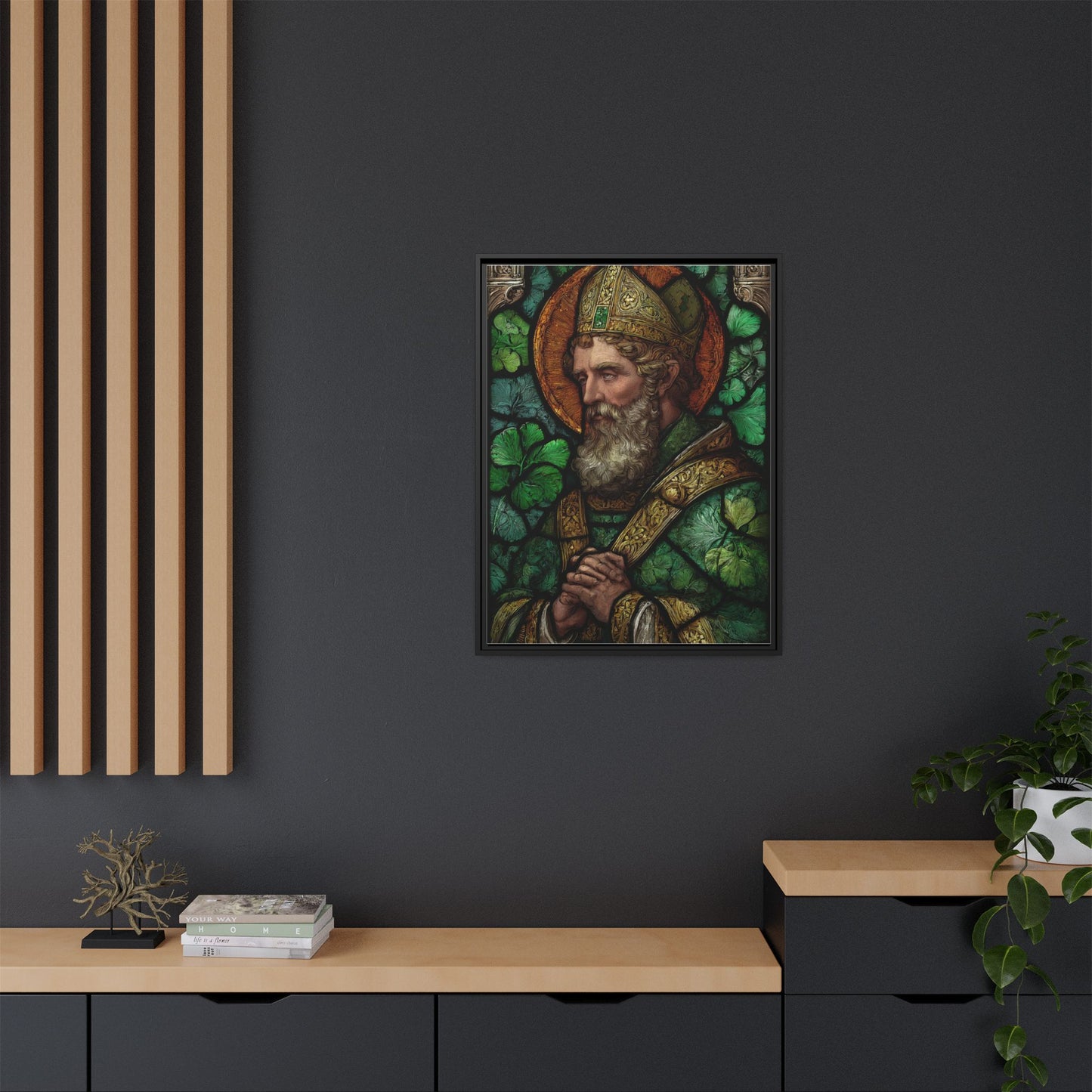 Saint Artwork | Irish Heritage Art | Traditional Green Tones