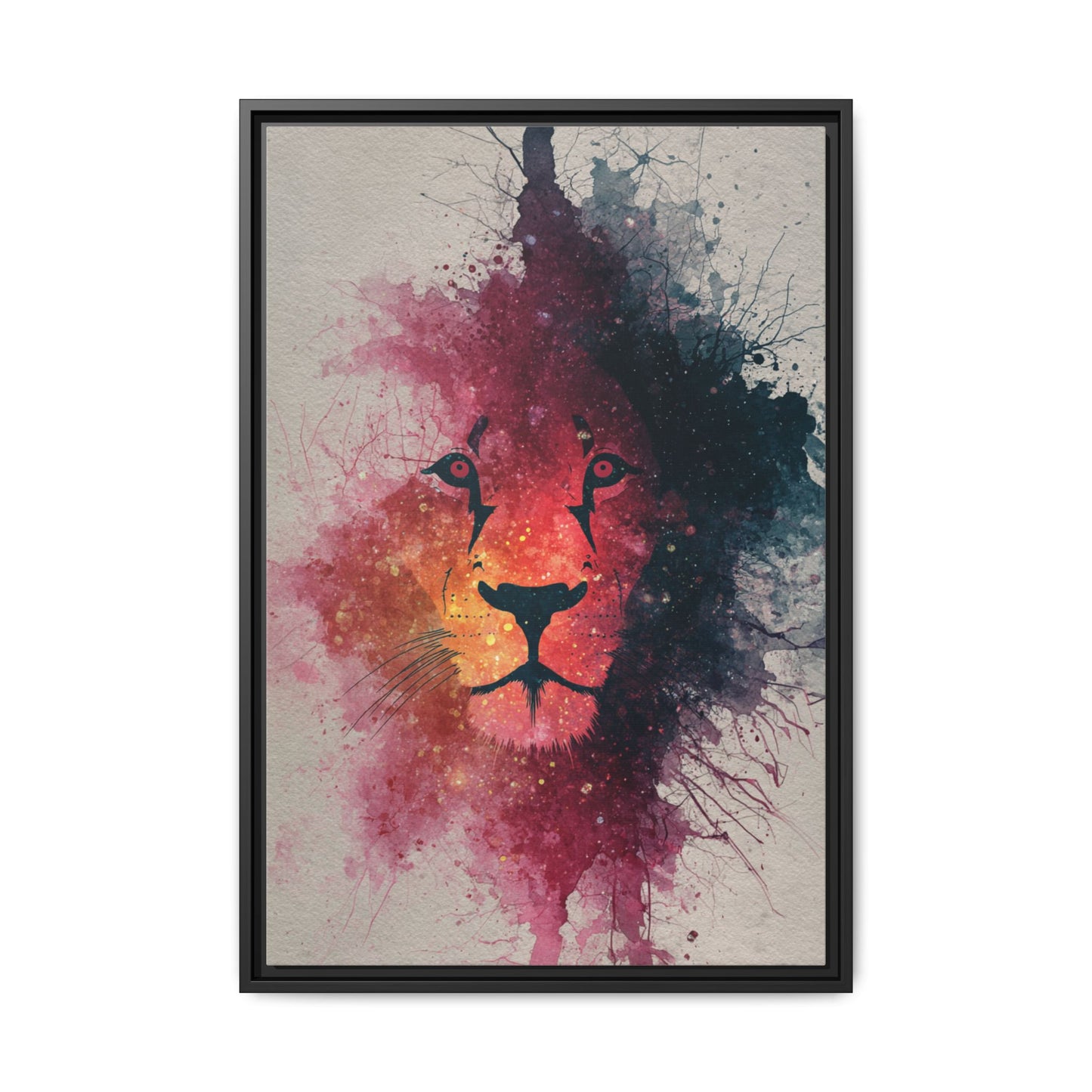 Majestic Lion Watercolor Art | Vibrant Animal Portrait