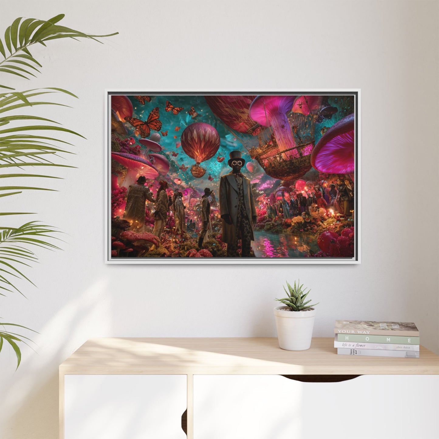 Whimsical Hot Air Balloon Fantasy Artwork | Surreal Landscape