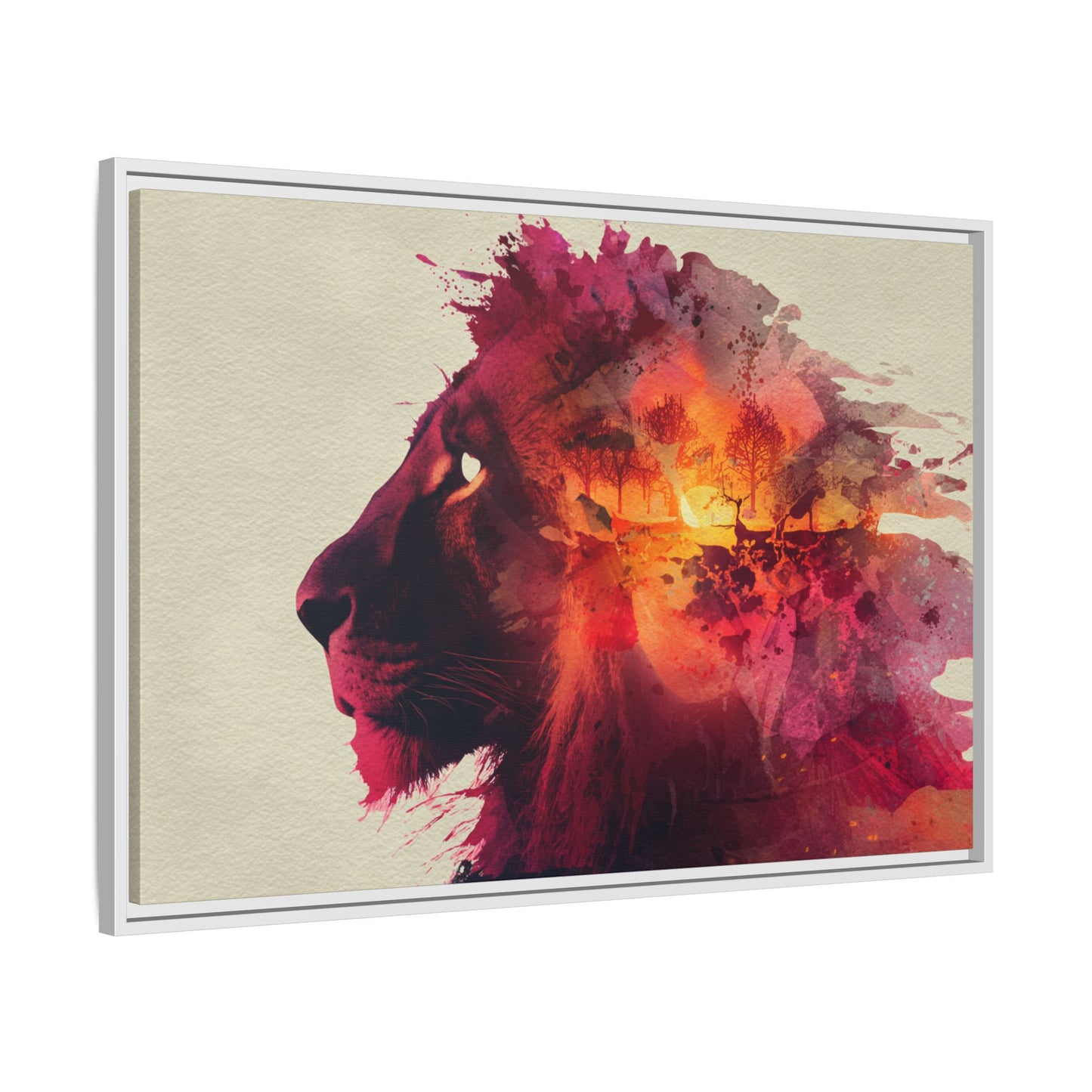 Majestic Lion Watercolor Art | Vibrant Animal Portrait