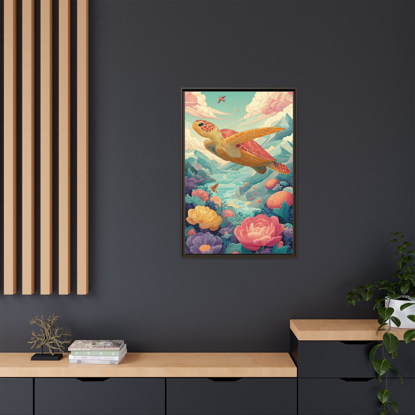 Vibrant Turtle Art | Whimsical Nature Illustration