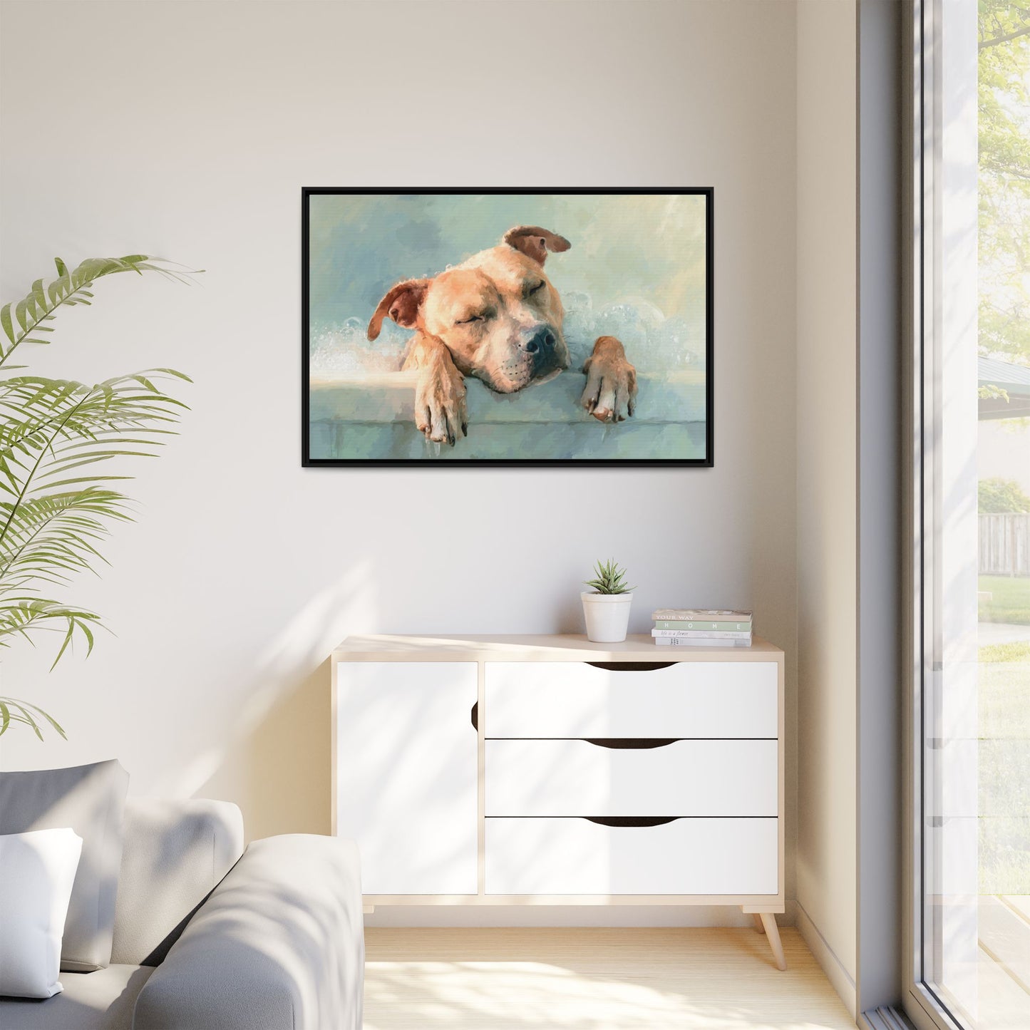 Calming Canine Portrait - Serene Dog Art Print