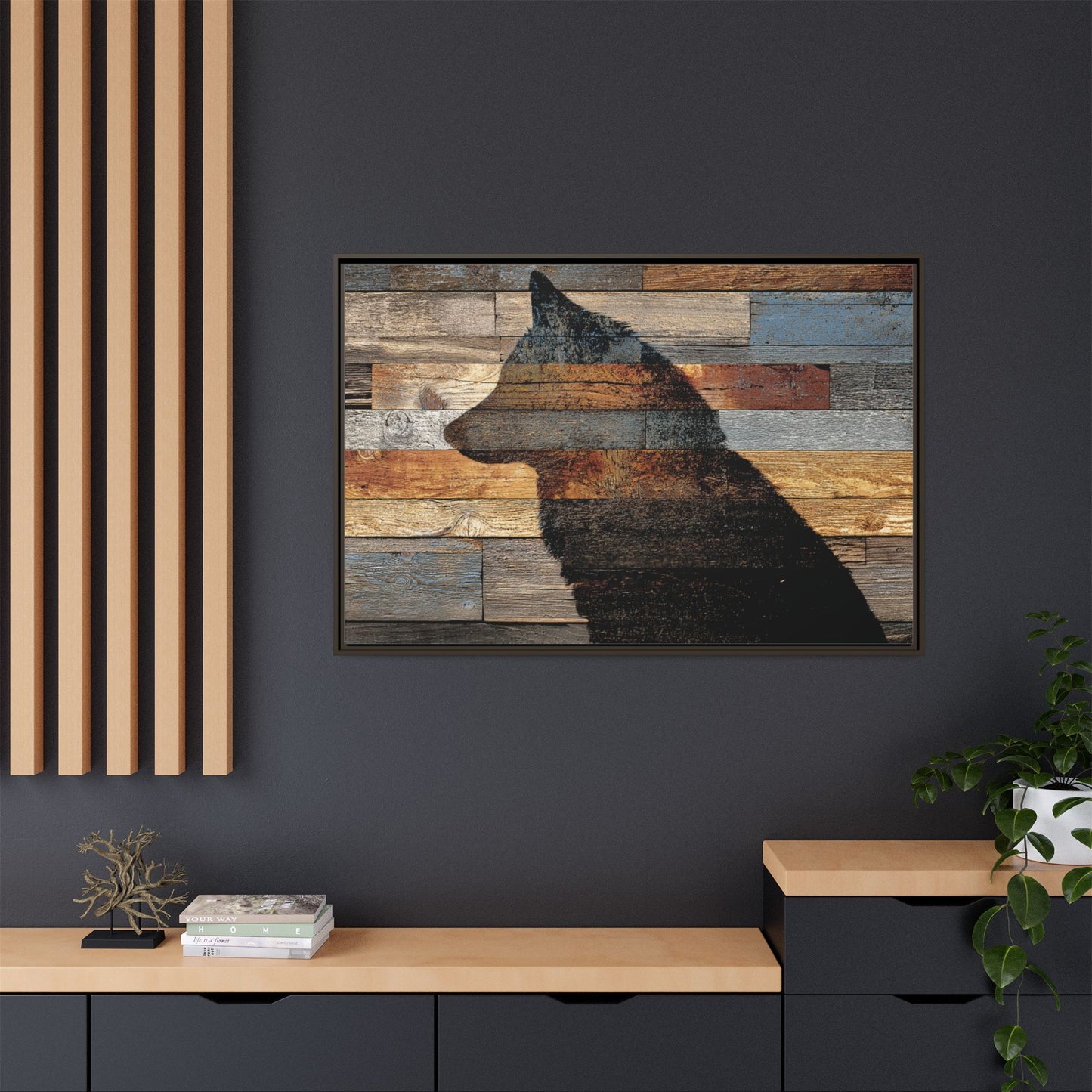 Rustic Wolf Silhouette Wall Art | Nature Inspired Decor