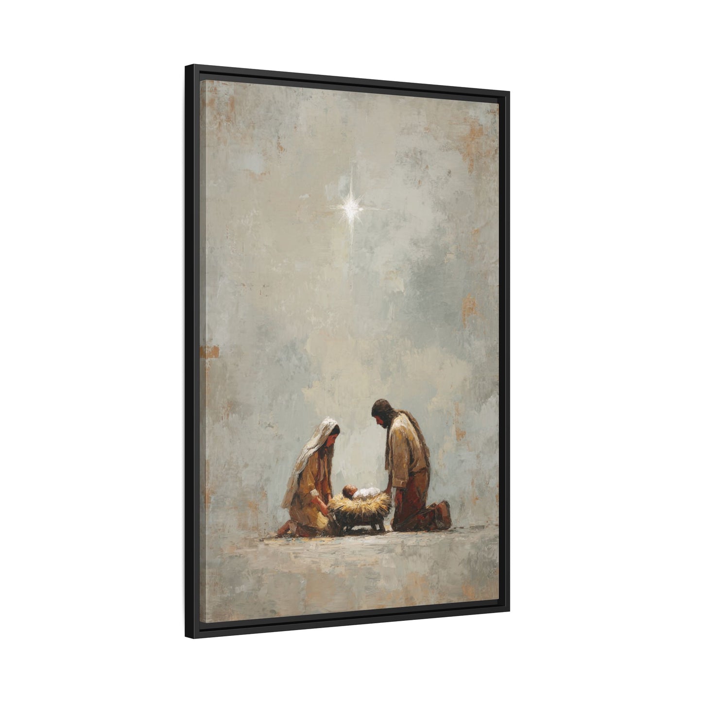 Nativity Scene Art Print - Warm Family Vibes