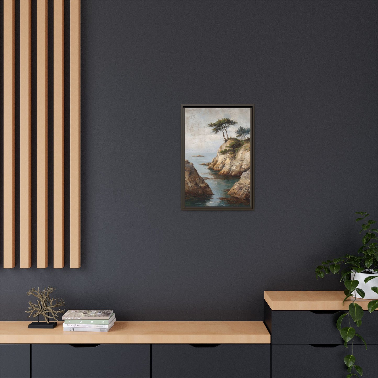 Serene Seaside Landscape Art - Tranquil Coastal Decor