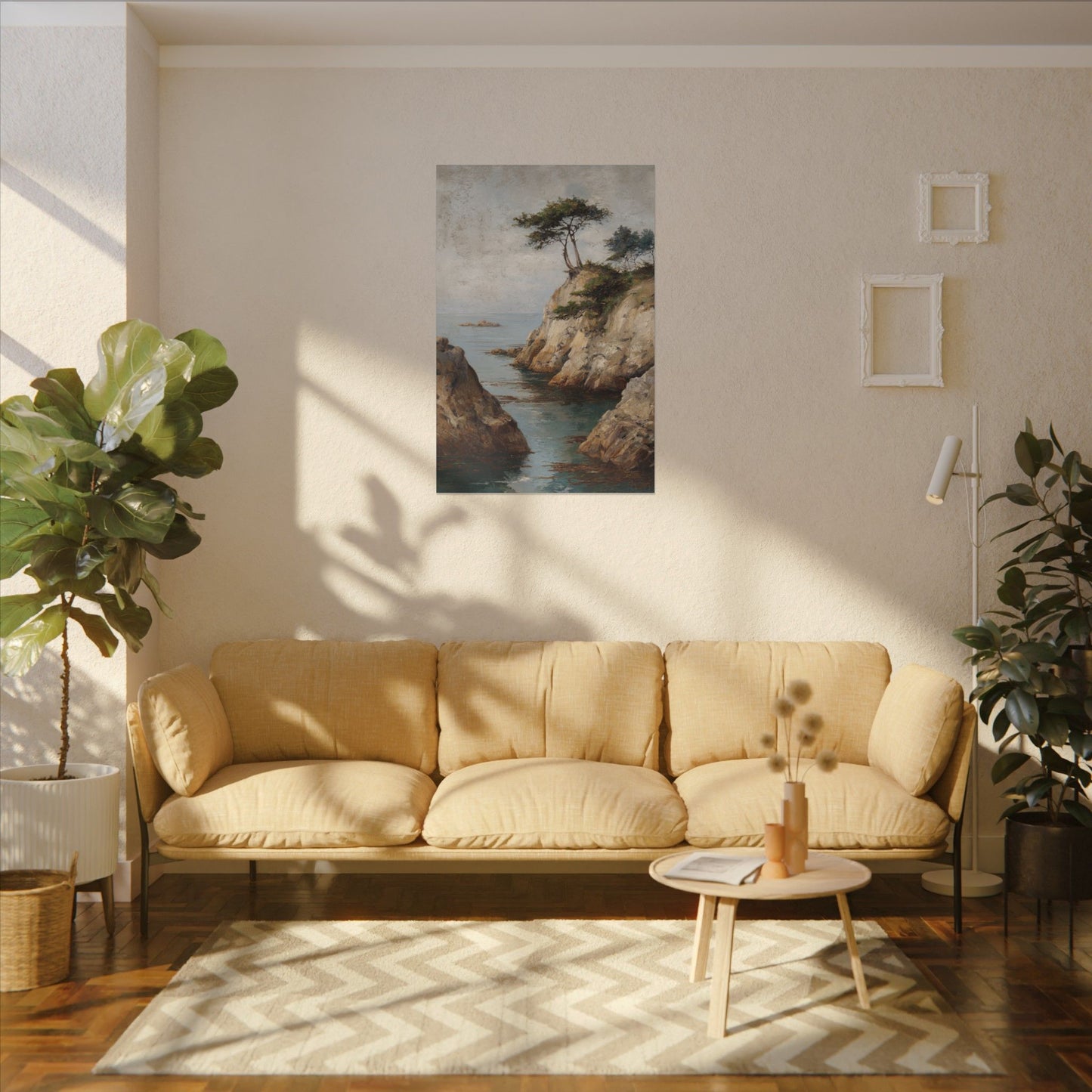 Serene Seaside Landscape Art - Tranquil Coastal Decor