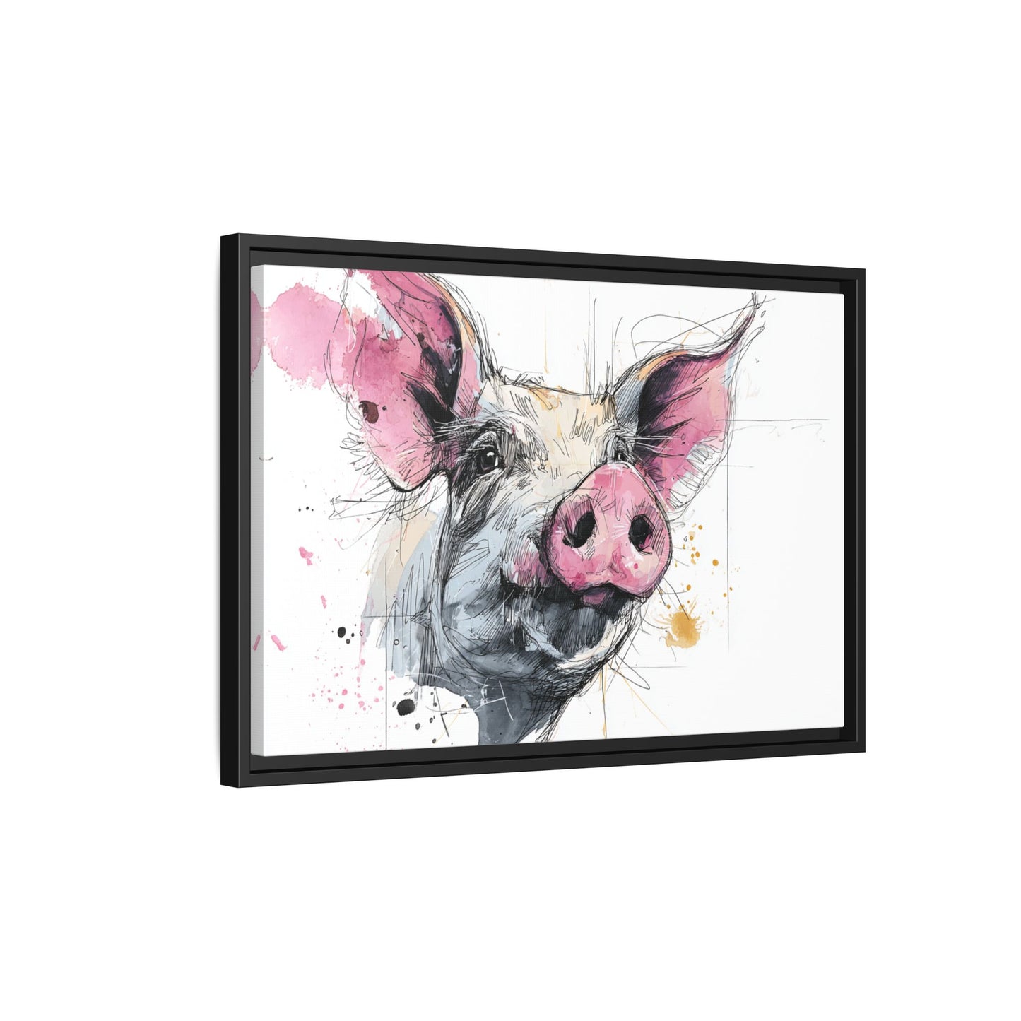 Whimsical Pig Art Print - Playful Farmhouse Decor