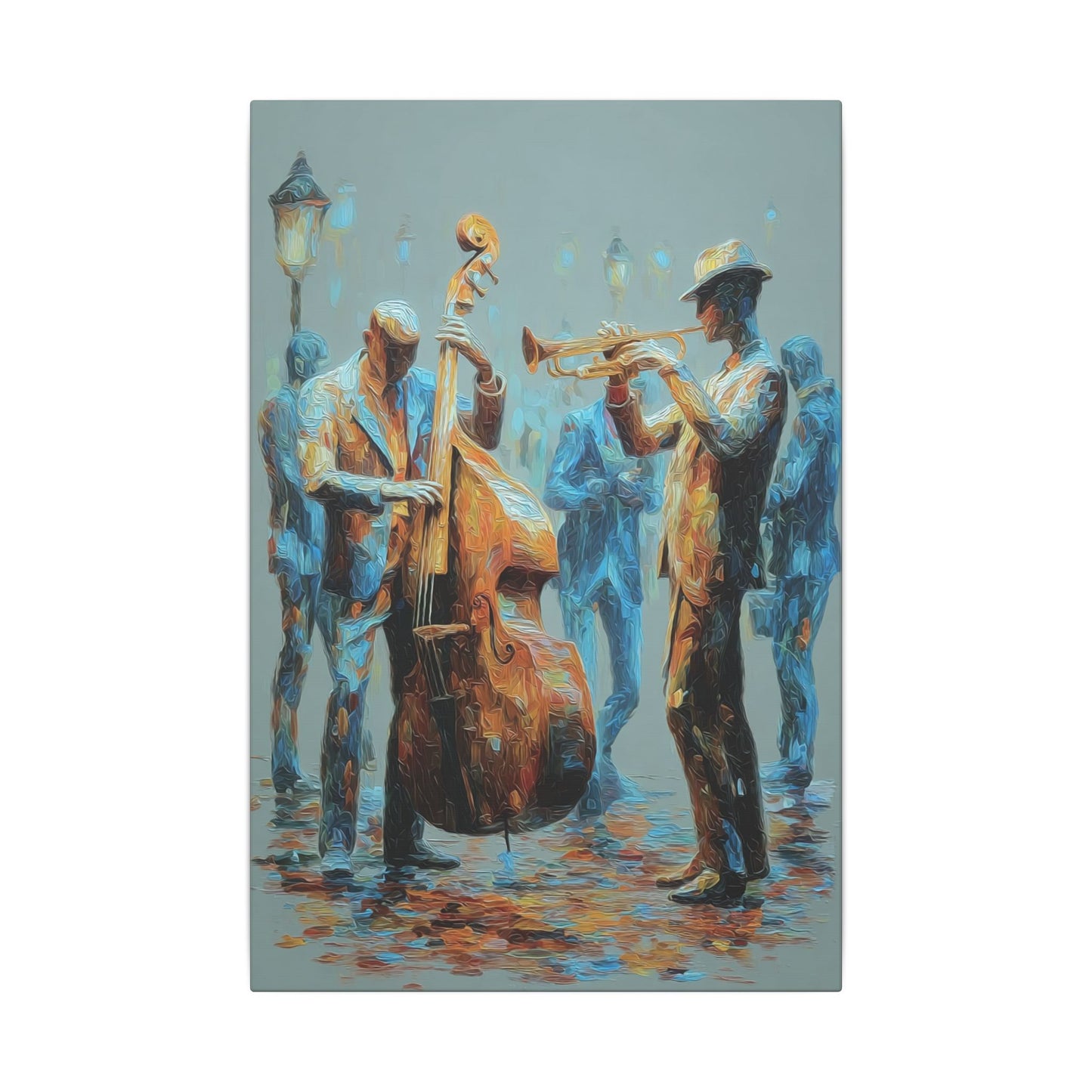 Colorful Jazz Musicians Art for Music Enthusiasts